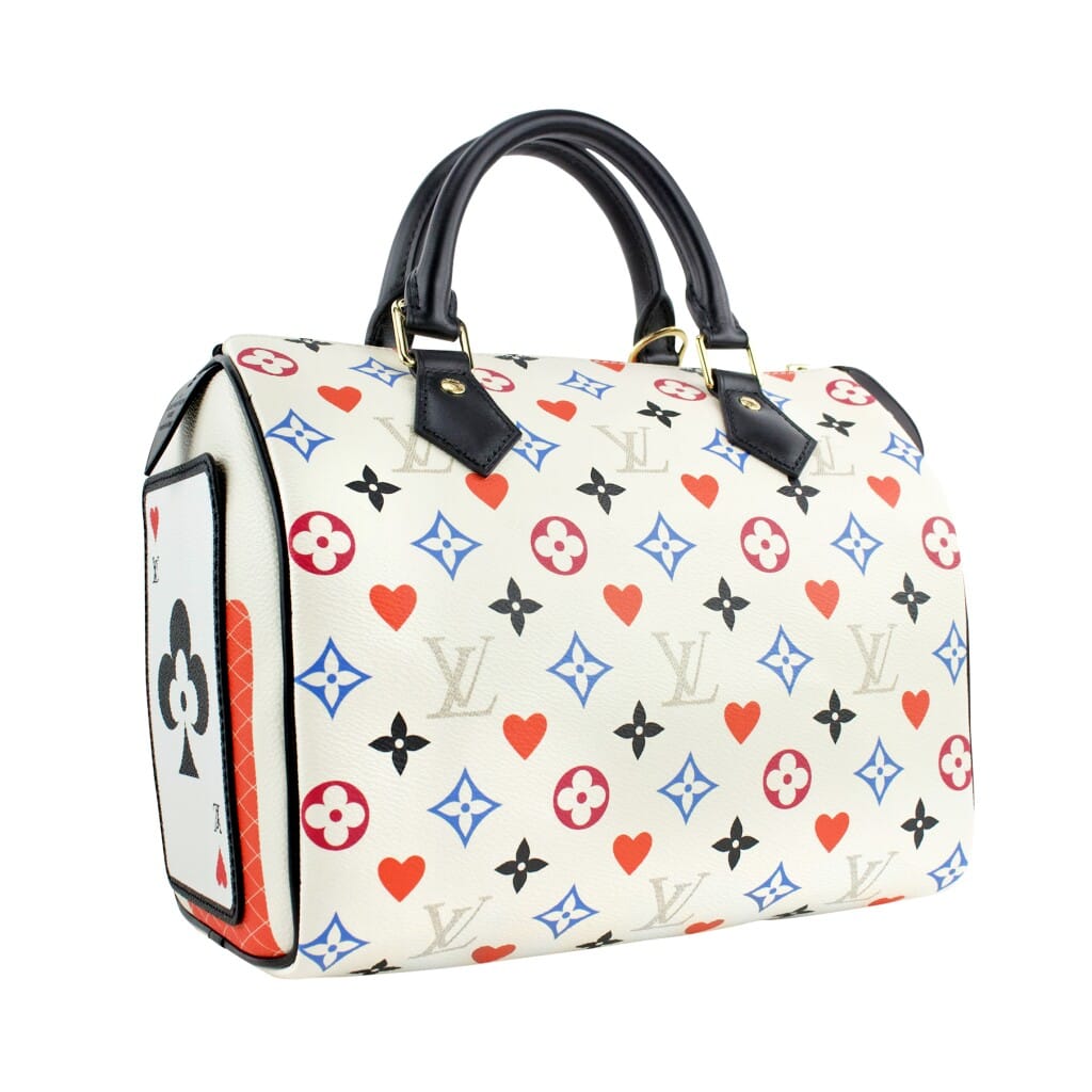 White Multicolor Monogram Canvas Game On Speedy Bandoulière 30 Gold Hardware