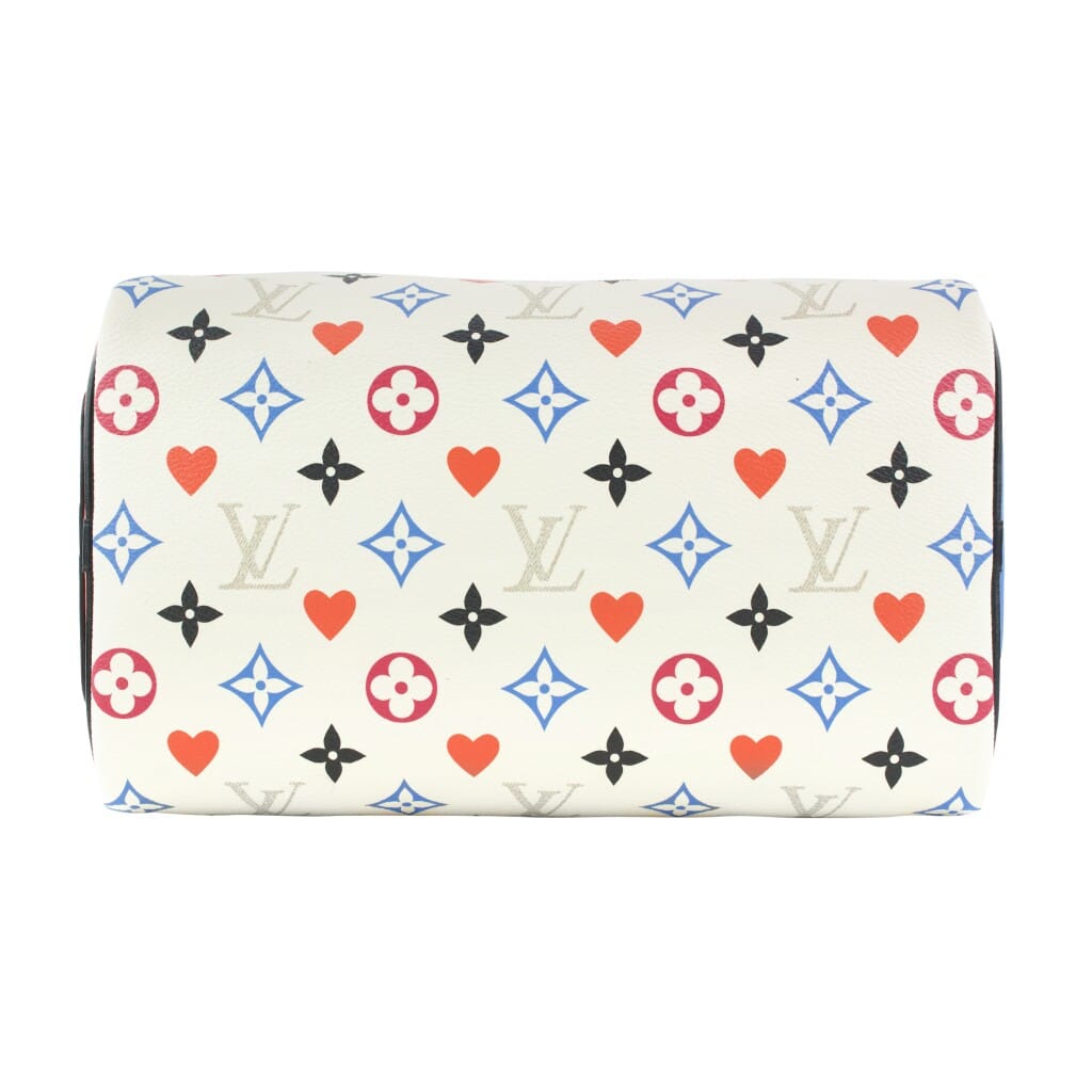 White Multicolor Monogram Canvas Game On Speedy Bandoulière 30 Gold Hardware
