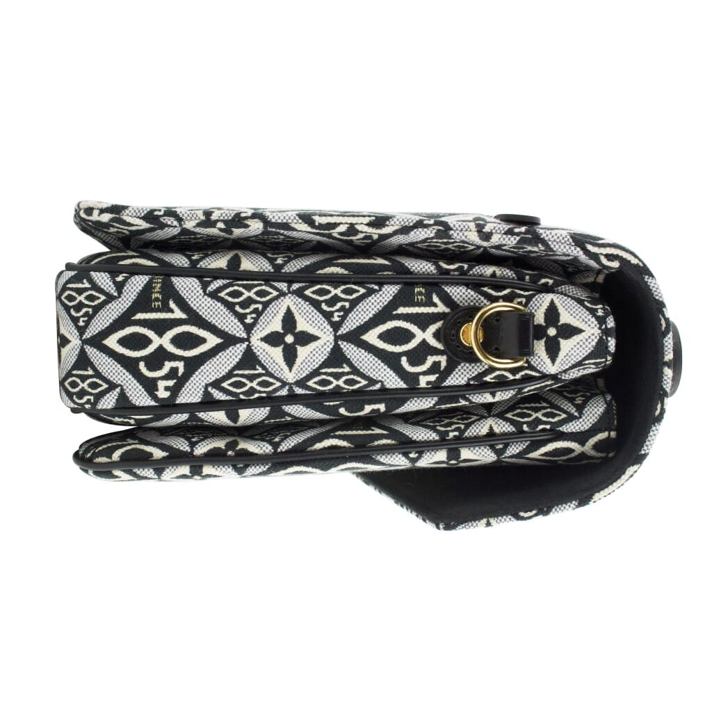 Black Since 1854 Jacquard Textile Pochette Metis Gold Tone Hardware