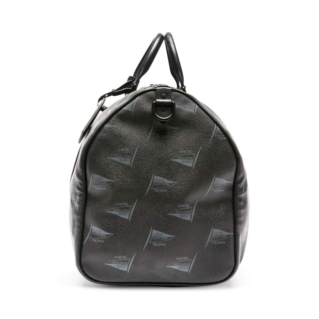 Black and Blue Limited Edition Dubai LV Cup Canvas Waterproof Keepall Bandouliere 55 Black Hardware