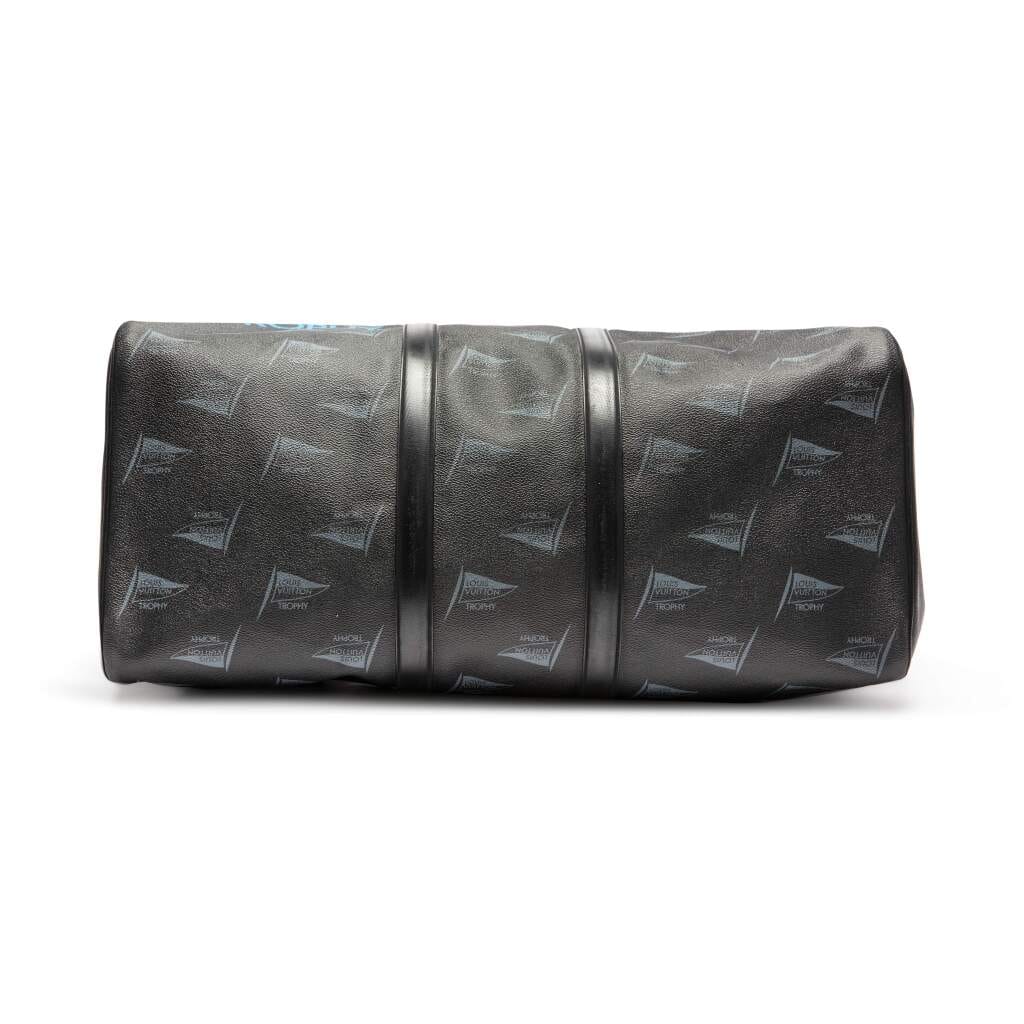 Black and Blue Limited Edition Dubai LV Cup Canvas Waterproof Keepall Bandouliere 55 Black Hardware