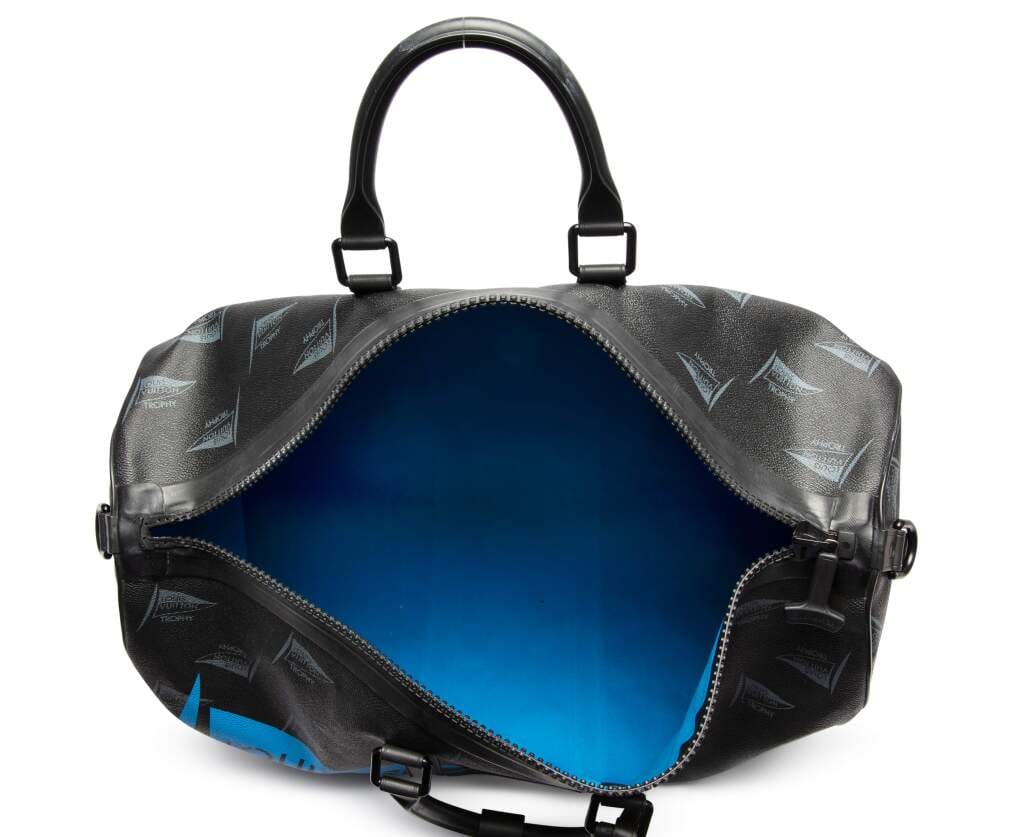 Black and Blue Limited Edition Dubai LV Cup Canvas Waterproof Keepall Bandouliere 55 Black Hardware