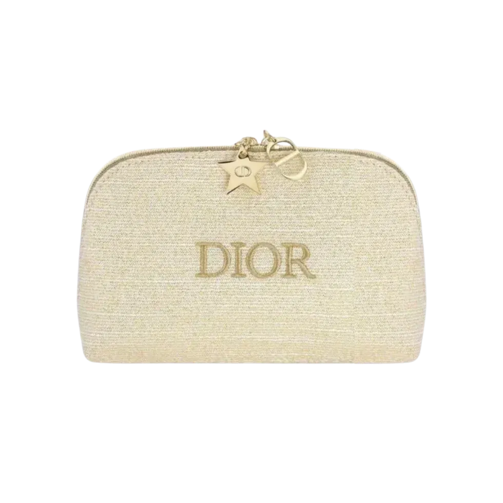 Dior Holiday 2024 Makeup Pouch with Star and CD Logo Chain