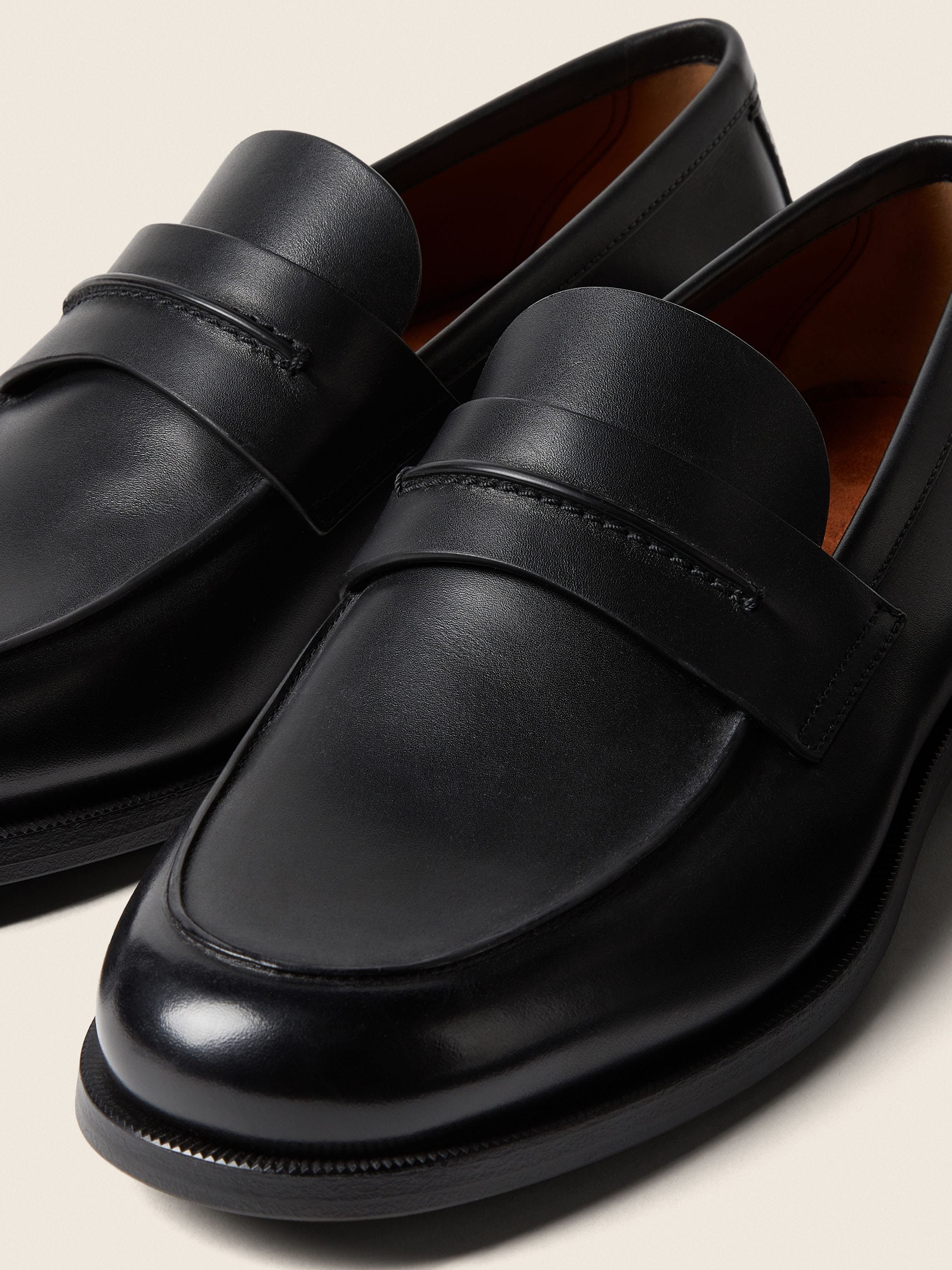 Zegna Black Leather Mocassin Corso Loafers