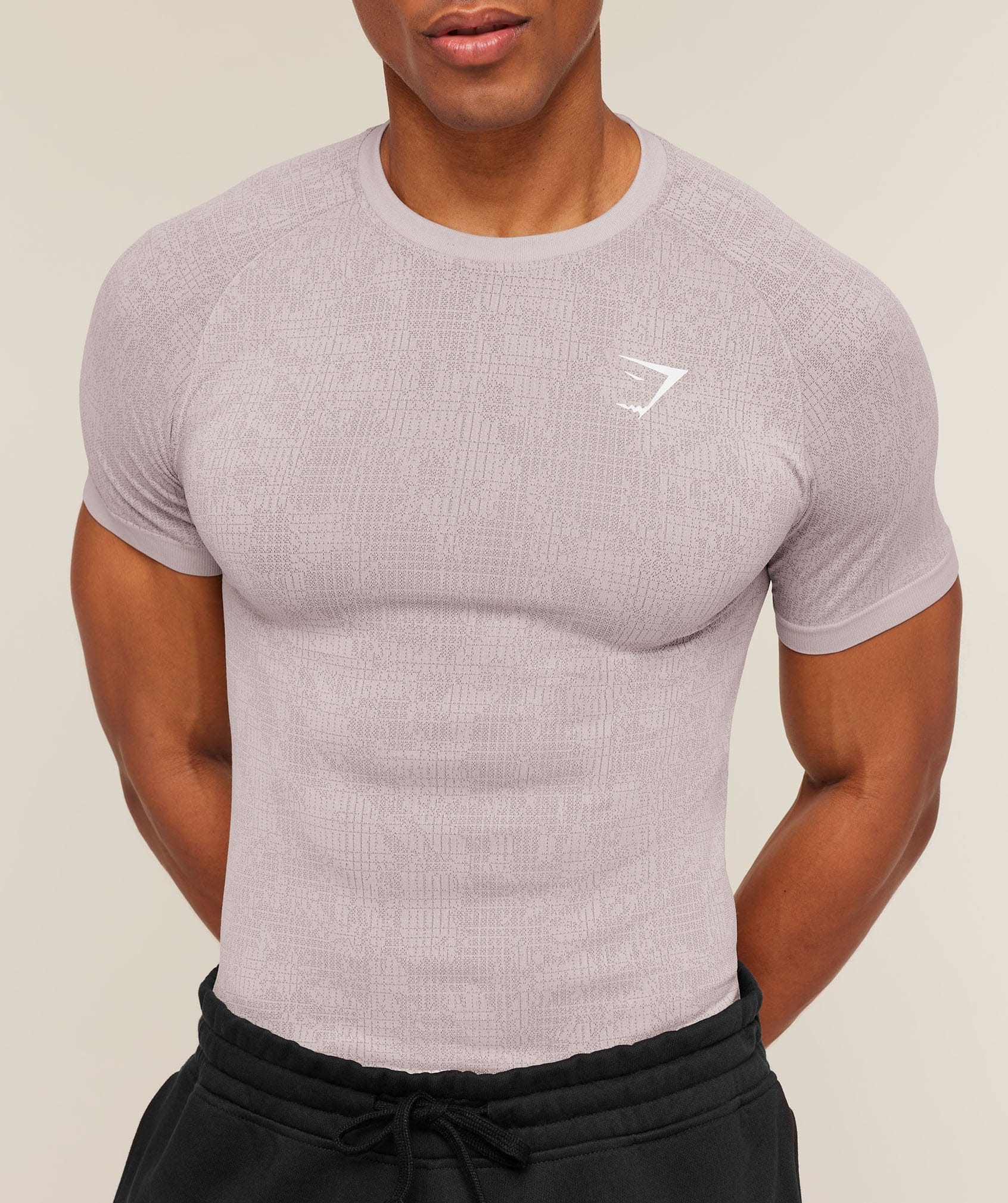 Gymshark Geo Seamless Grid T-Shirt Force Blue