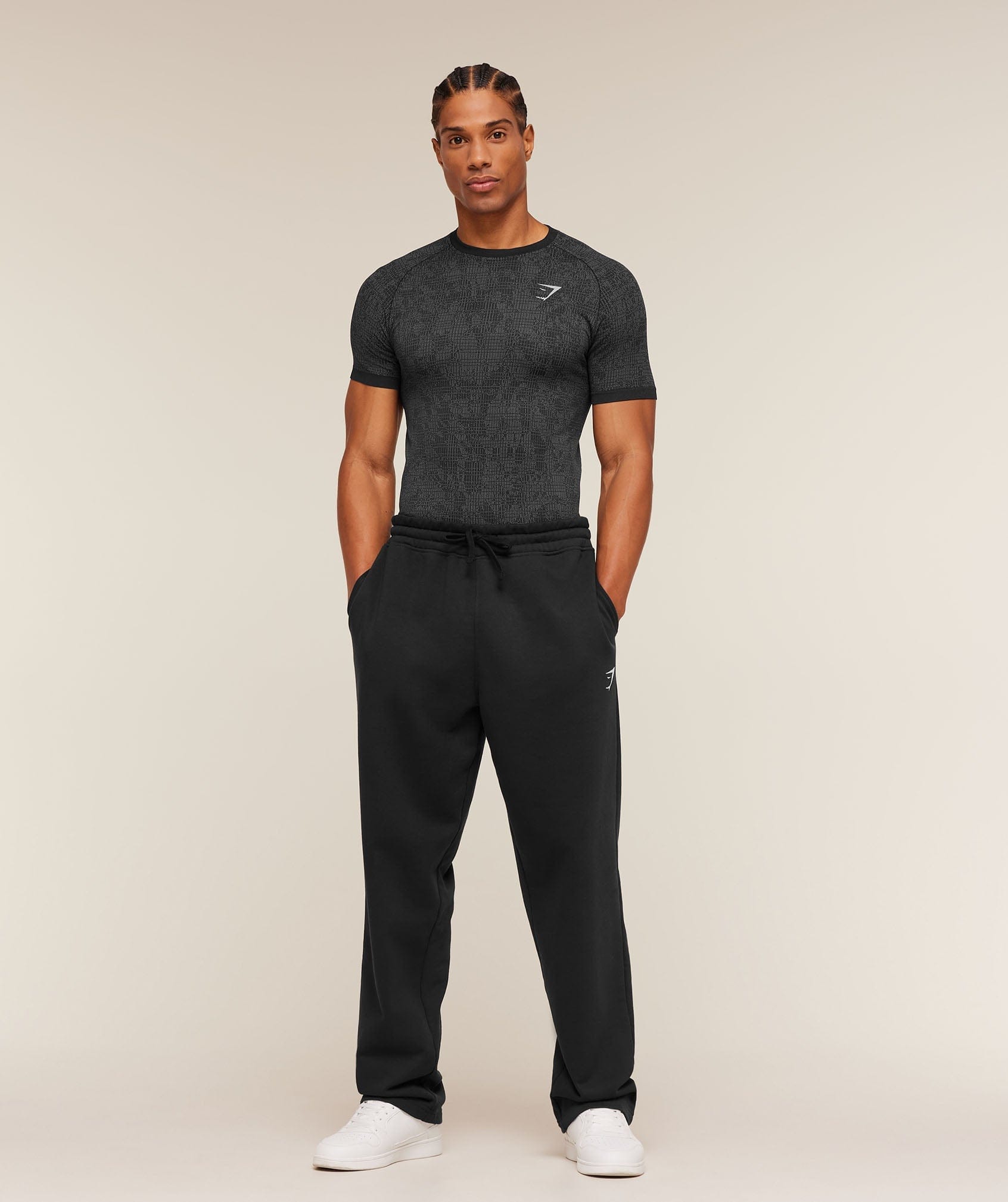 Gymshark Geo Seamless Grid T-Shirt Force Blue