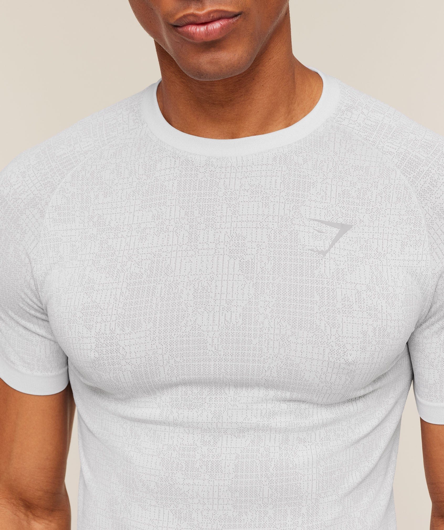 Gymshark Geo Seamless Grid T-Shirt Force Blue