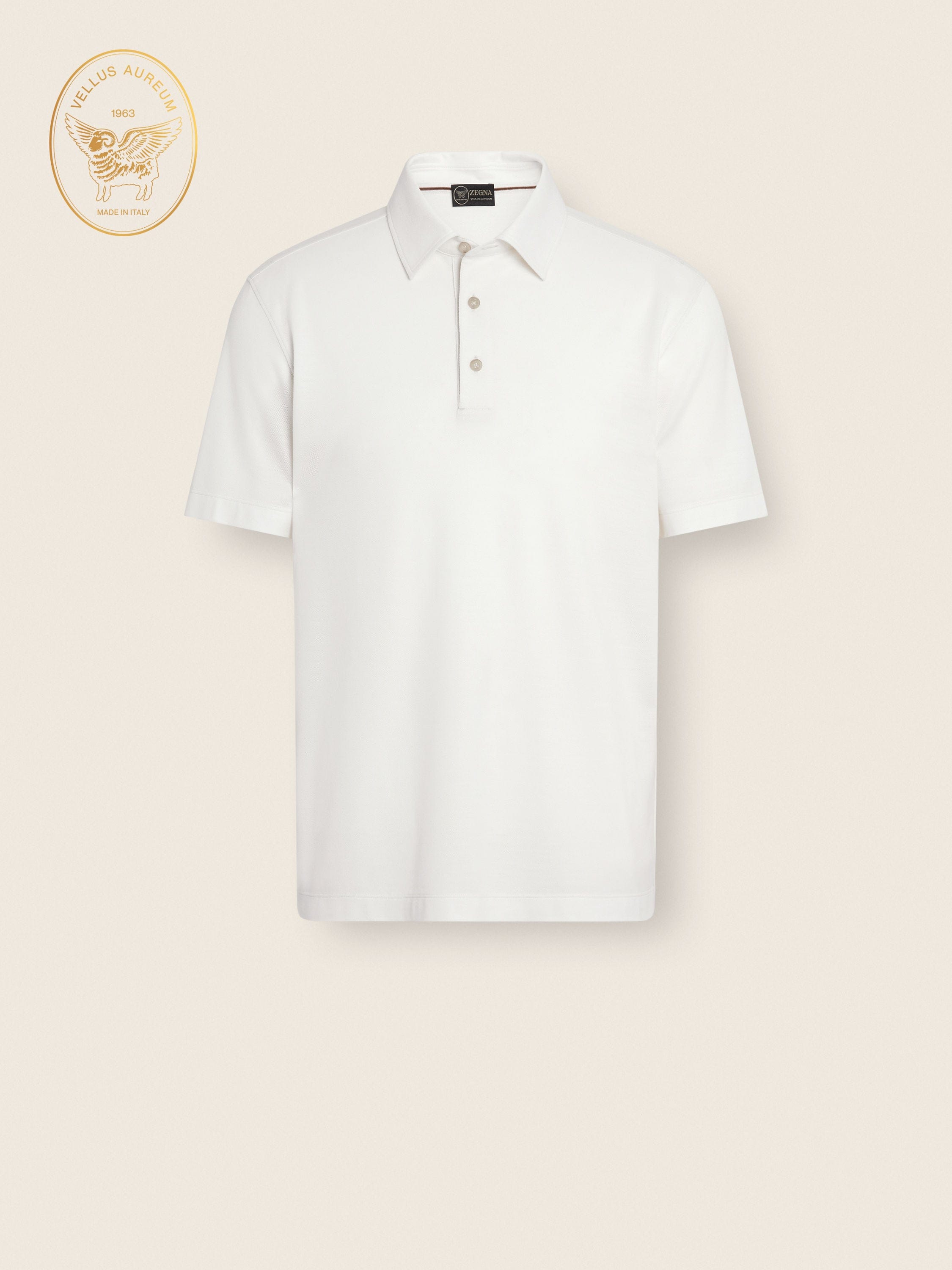 Zegna White Vellus Aureum Polo Shirt