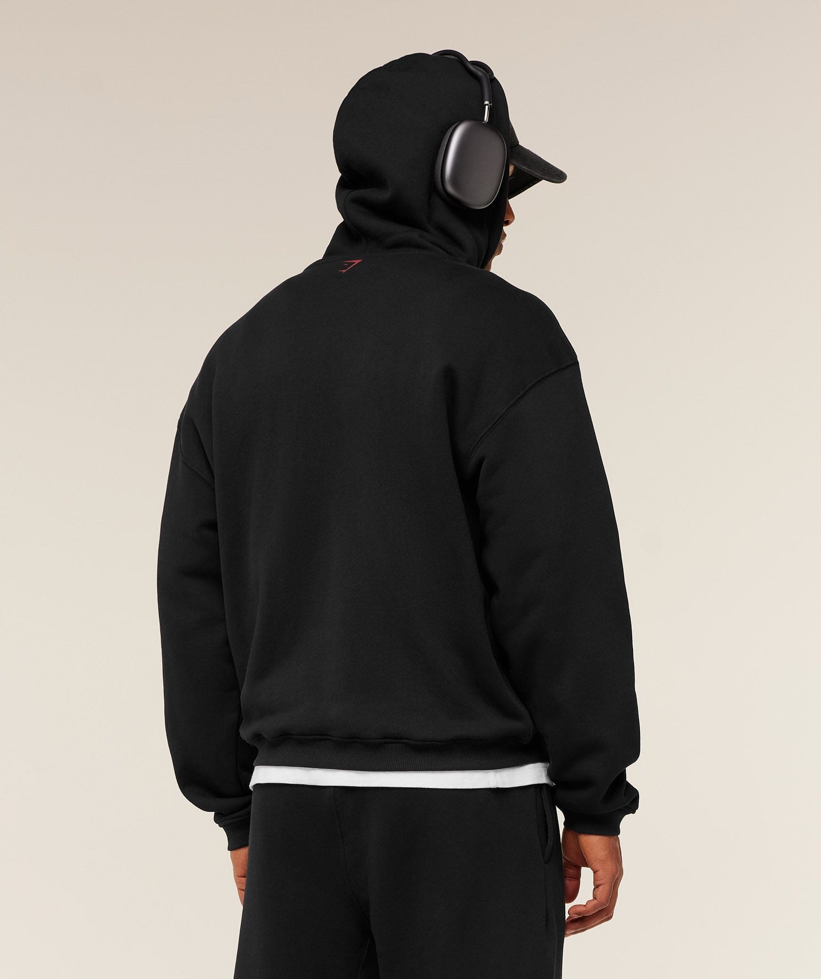 Gymshark Fade Graphic Zip Through Hoodie Light Grey Core Marl