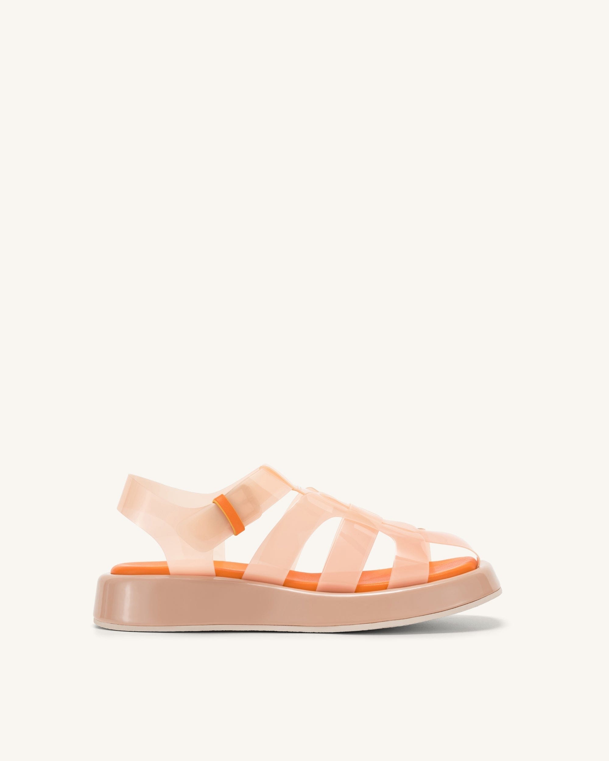 Jw Pei Piper Platform Sandal Beige & Orange