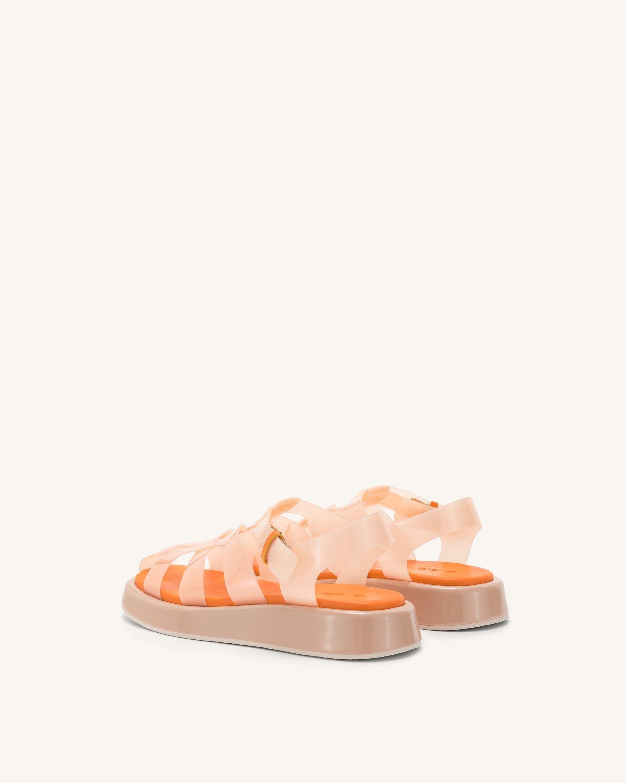 Jw Pei Piper Platform Sandal Beige & Orange
