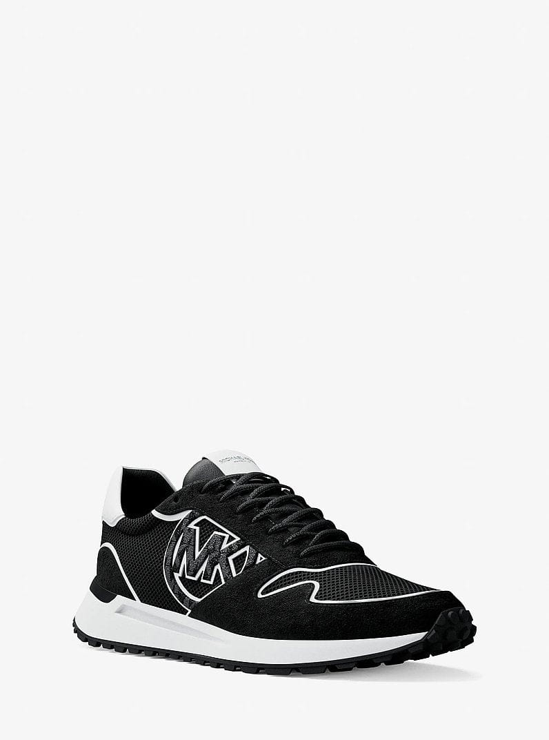 Michael Kors Dax Mixed-Media Trainer BLACK