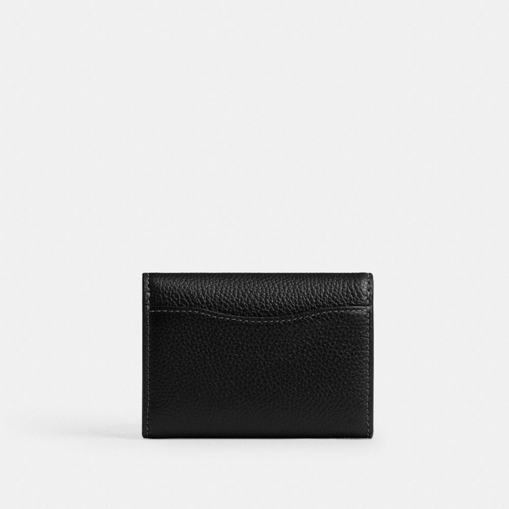 Coach Essential Flap Card Case Brass Black