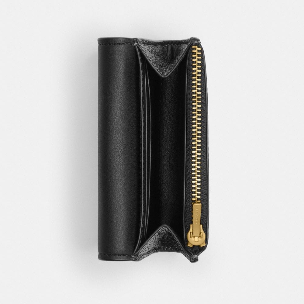 Coach Essential Flap Card Case Brass Black