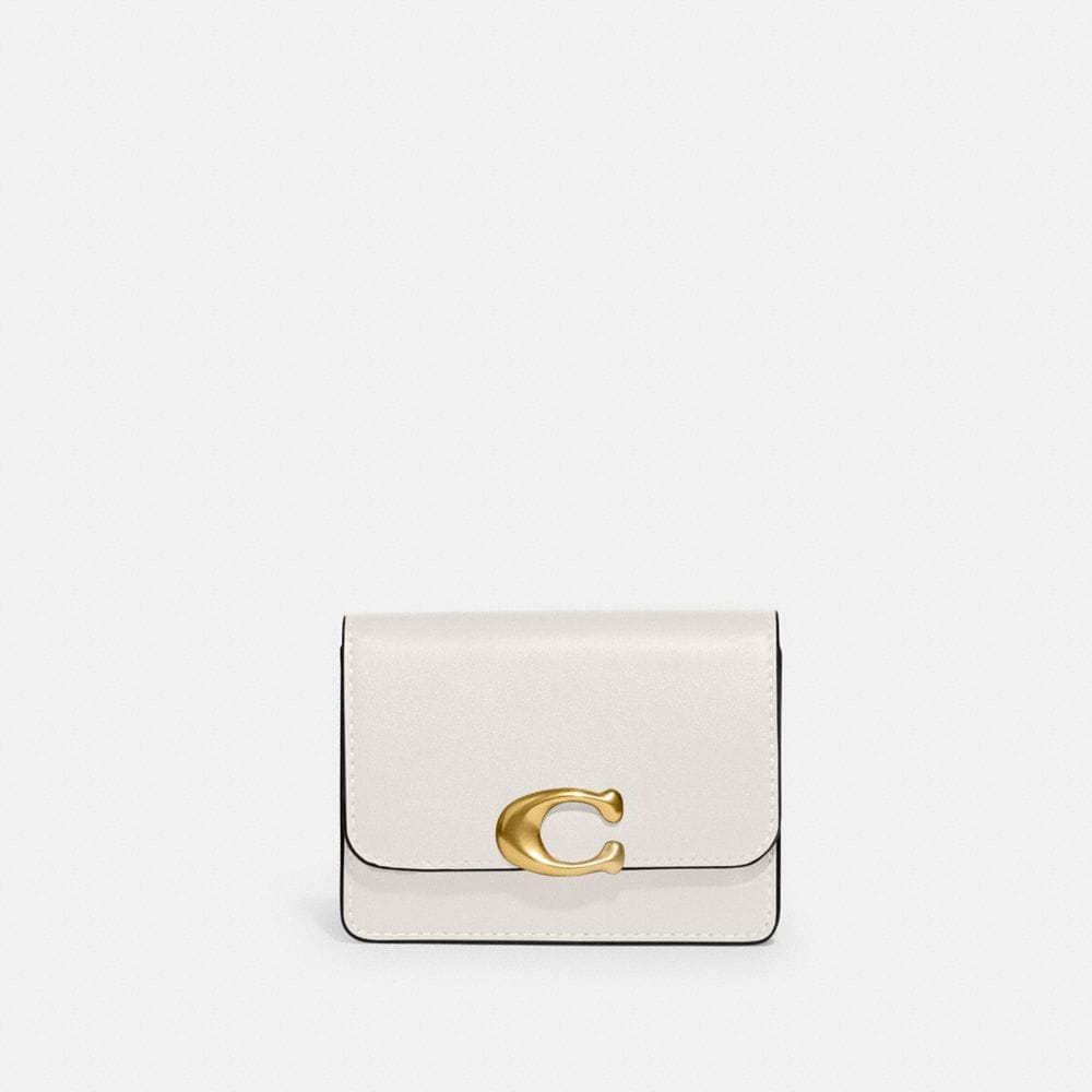 Coach Bandit Card Case Brass Chalk