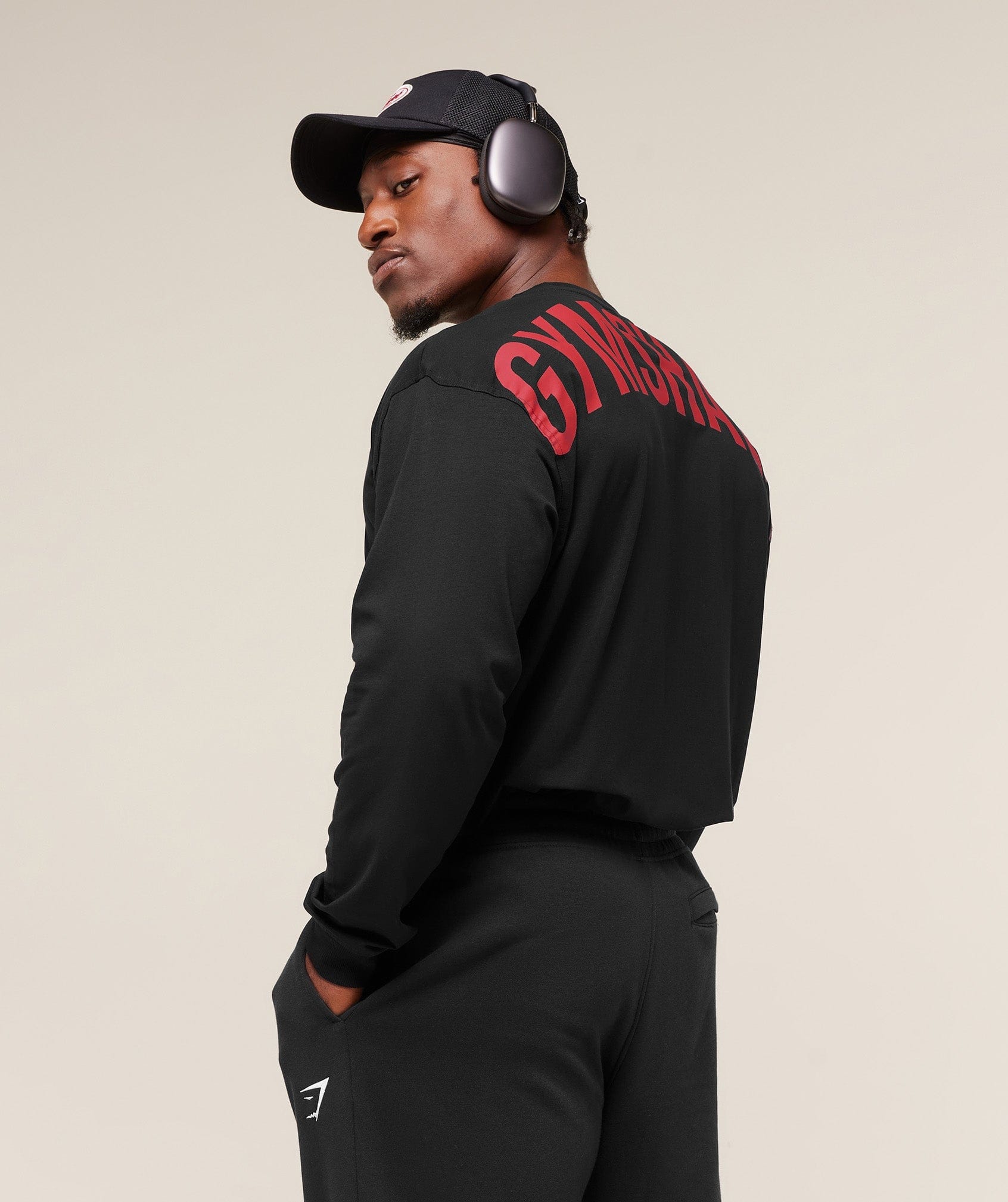 Gymshark Power Long Sleeve T-Shirt Charcoal Core Marl