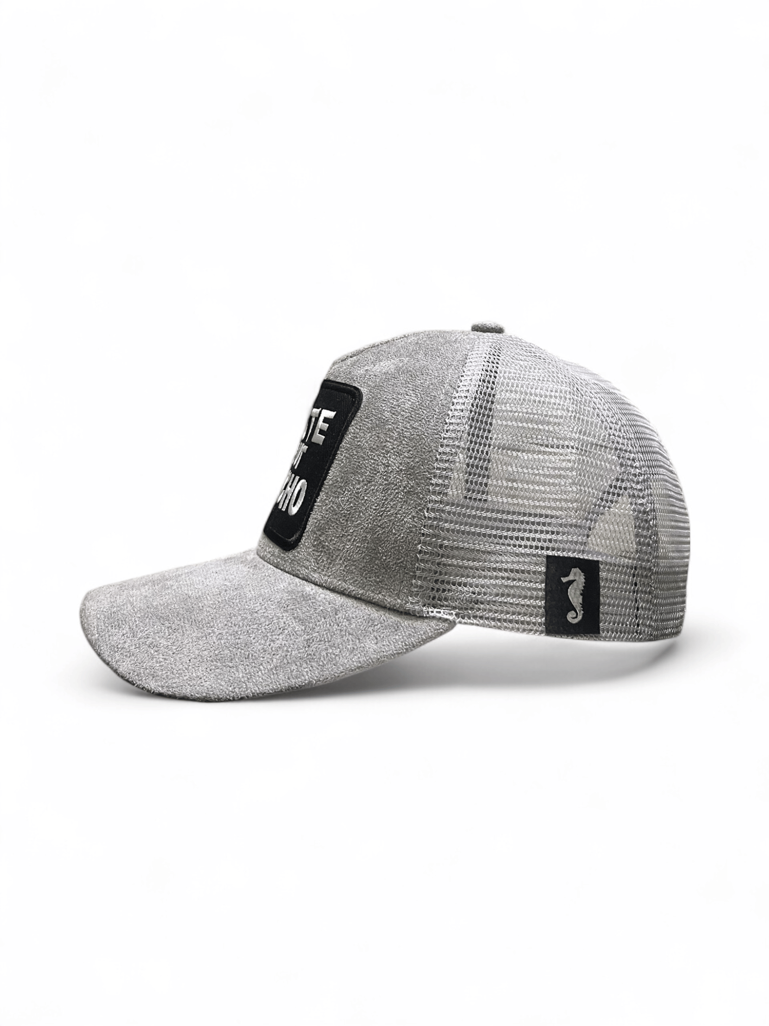 Cute But Psyco - Grey Suade Trucker Cap