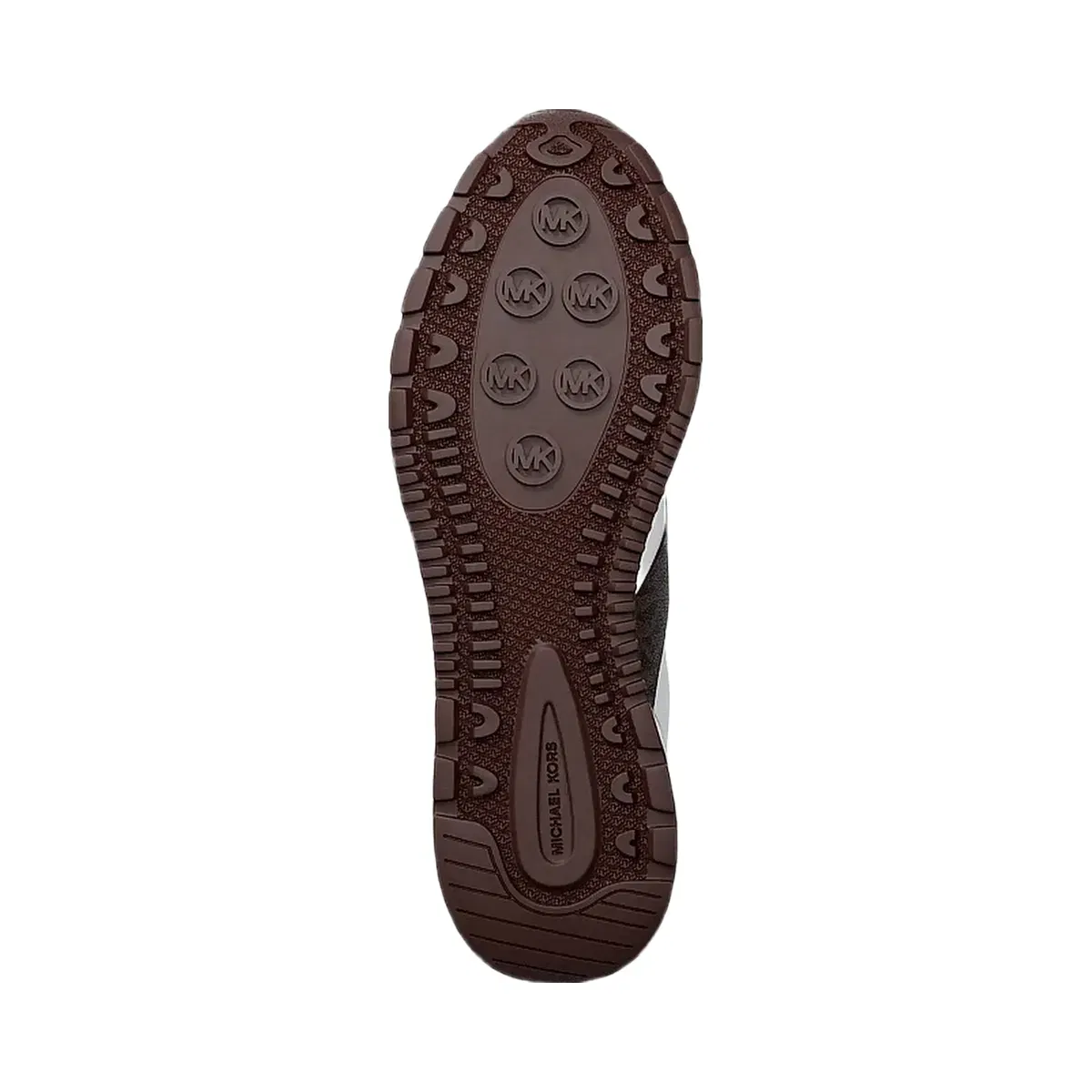 Michael Kors Remy Mixed-Media Trainer OP WHT/BROWN