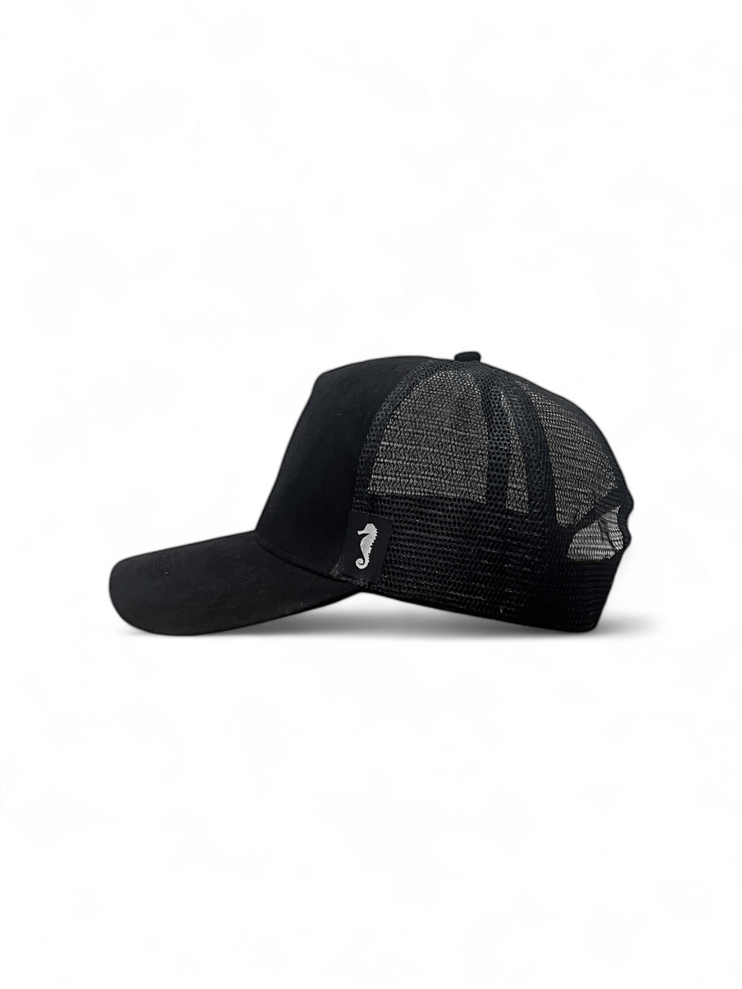 Suede Trucker cap - Solid Black