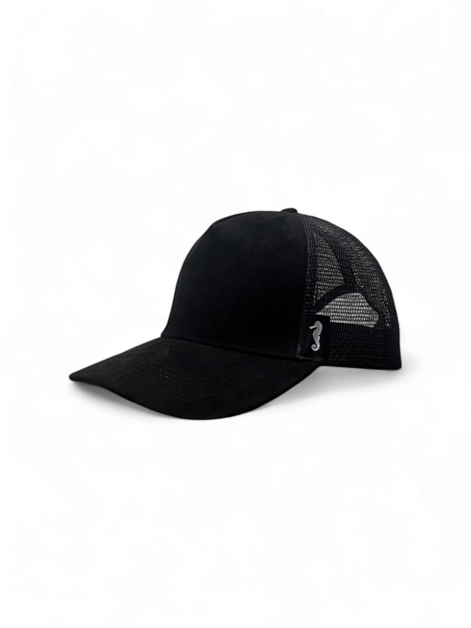 Suede Trucker cap - Solid Black