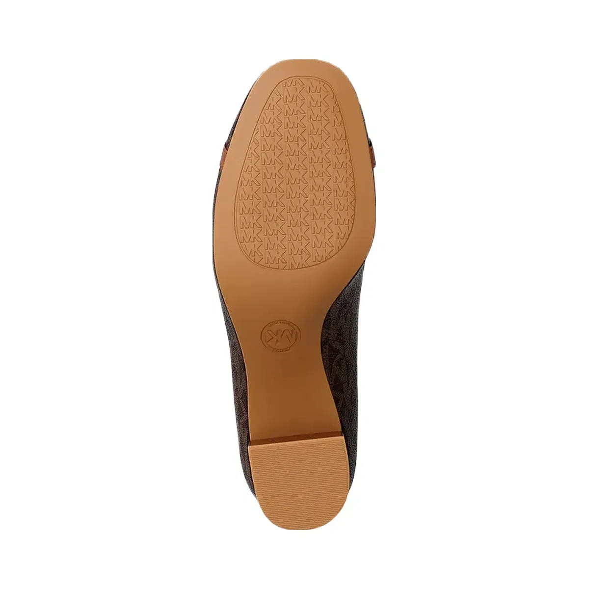 Michael Kors Dori Signature Logo Block Heel Pump BROWN MULTI
