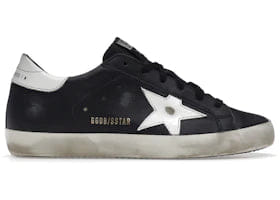 Golden Goose Super-Star Black White Leather Womens
