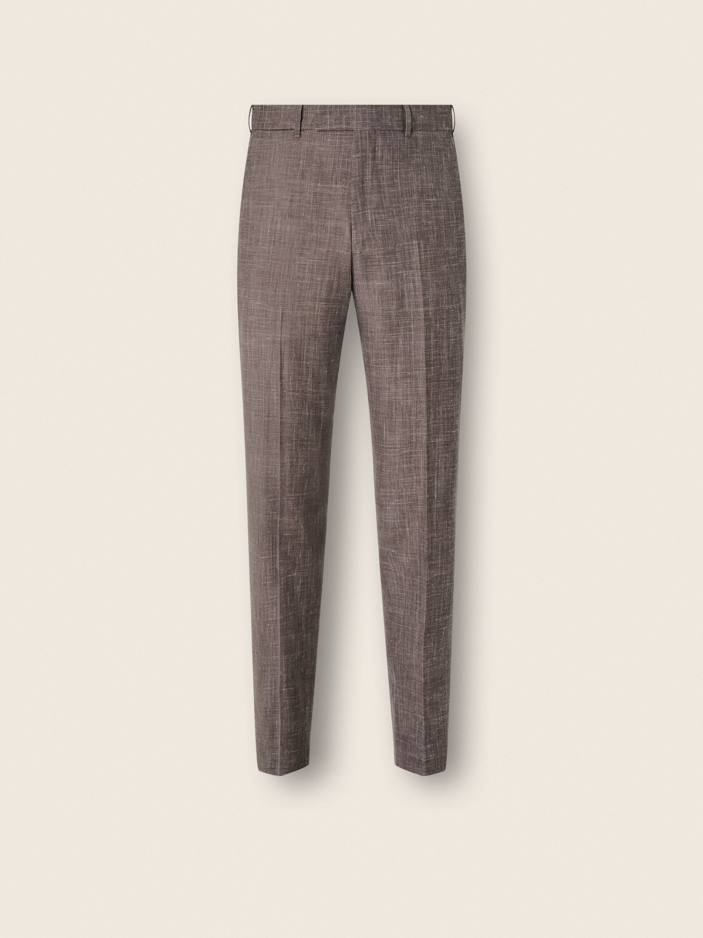 Zegna Brown Crossover Wool Silk And Linen Pants