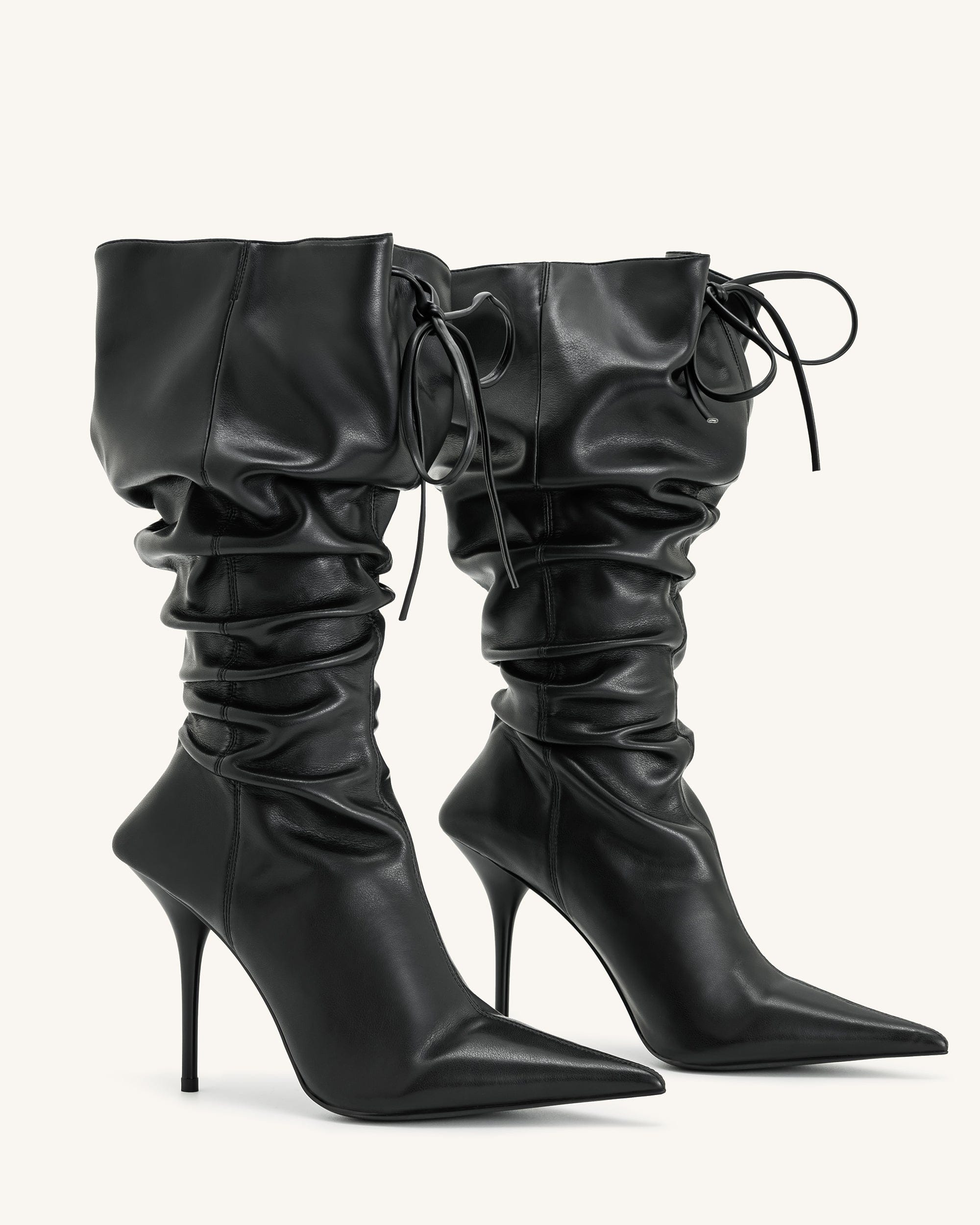 Jw Pei Olivia Leather High Heel Boots Black