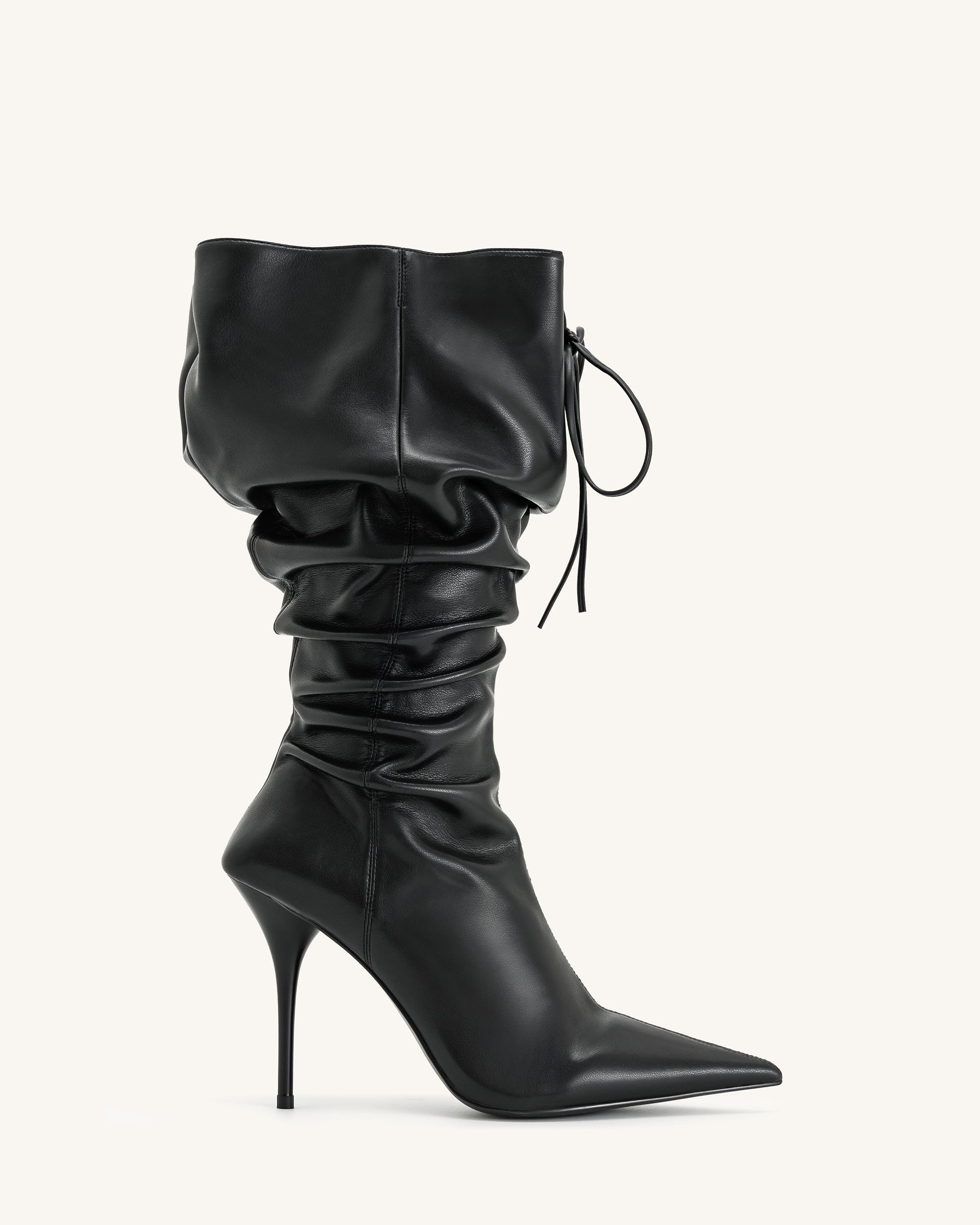 Jw Pei Olivia Leather High Heel Boots Black