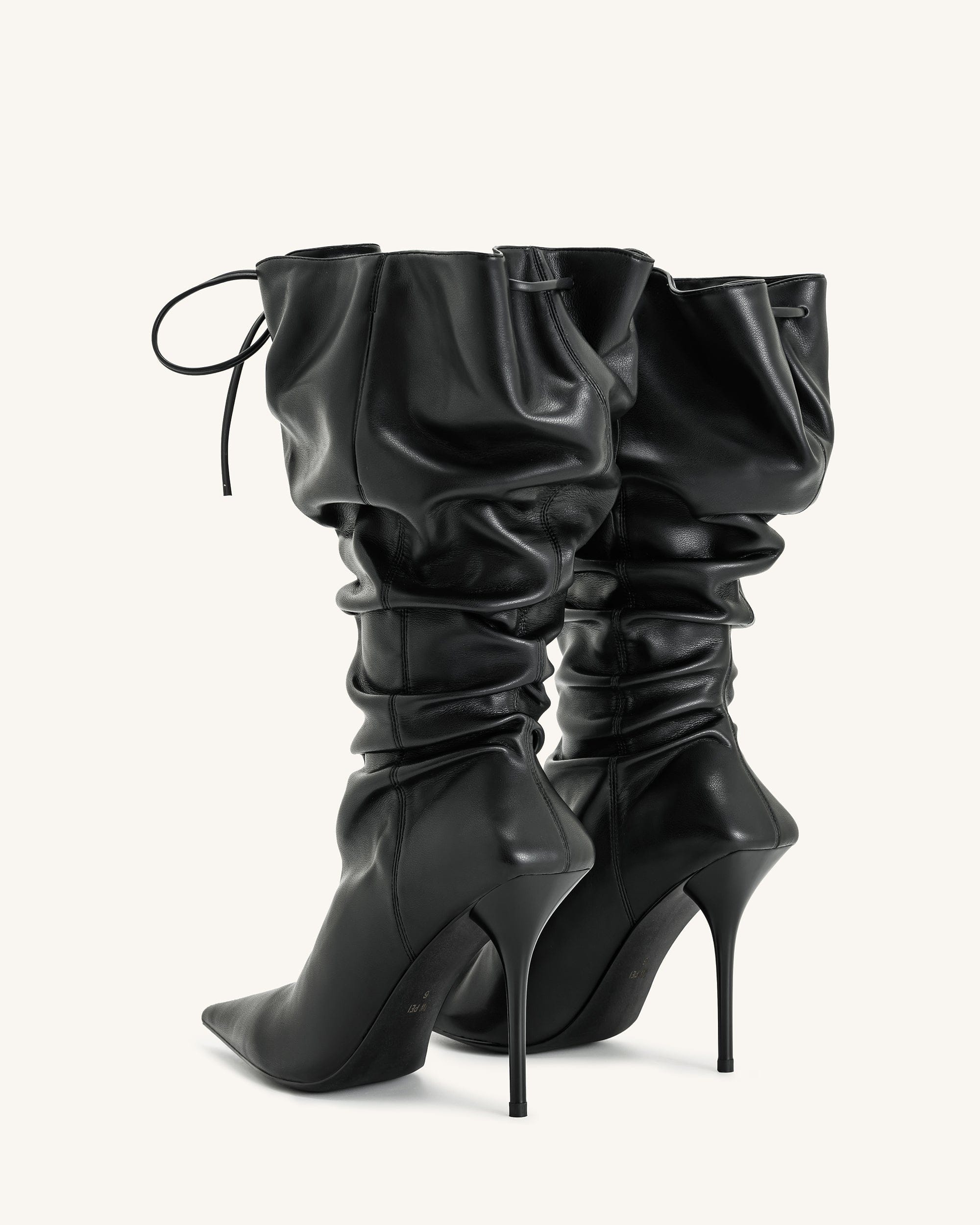Jw Pei Olivia Leather High Heel Boots Black