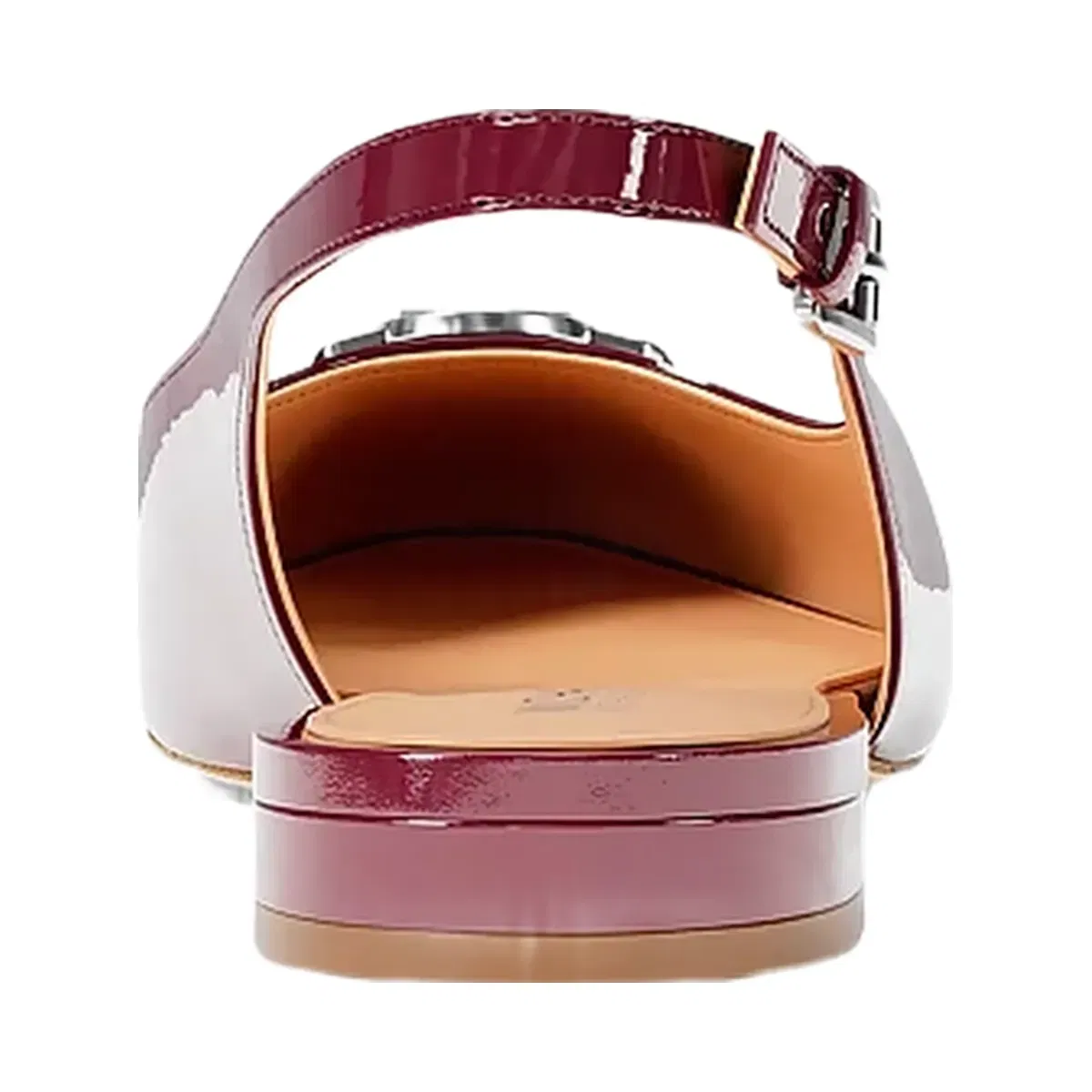 Michael Kors Dori Patent Slingback Flat MAROON