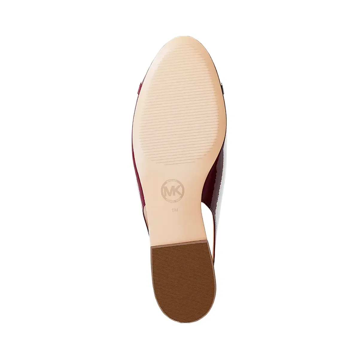 Michael Kors Dori Patent Slingback Flat MAROON