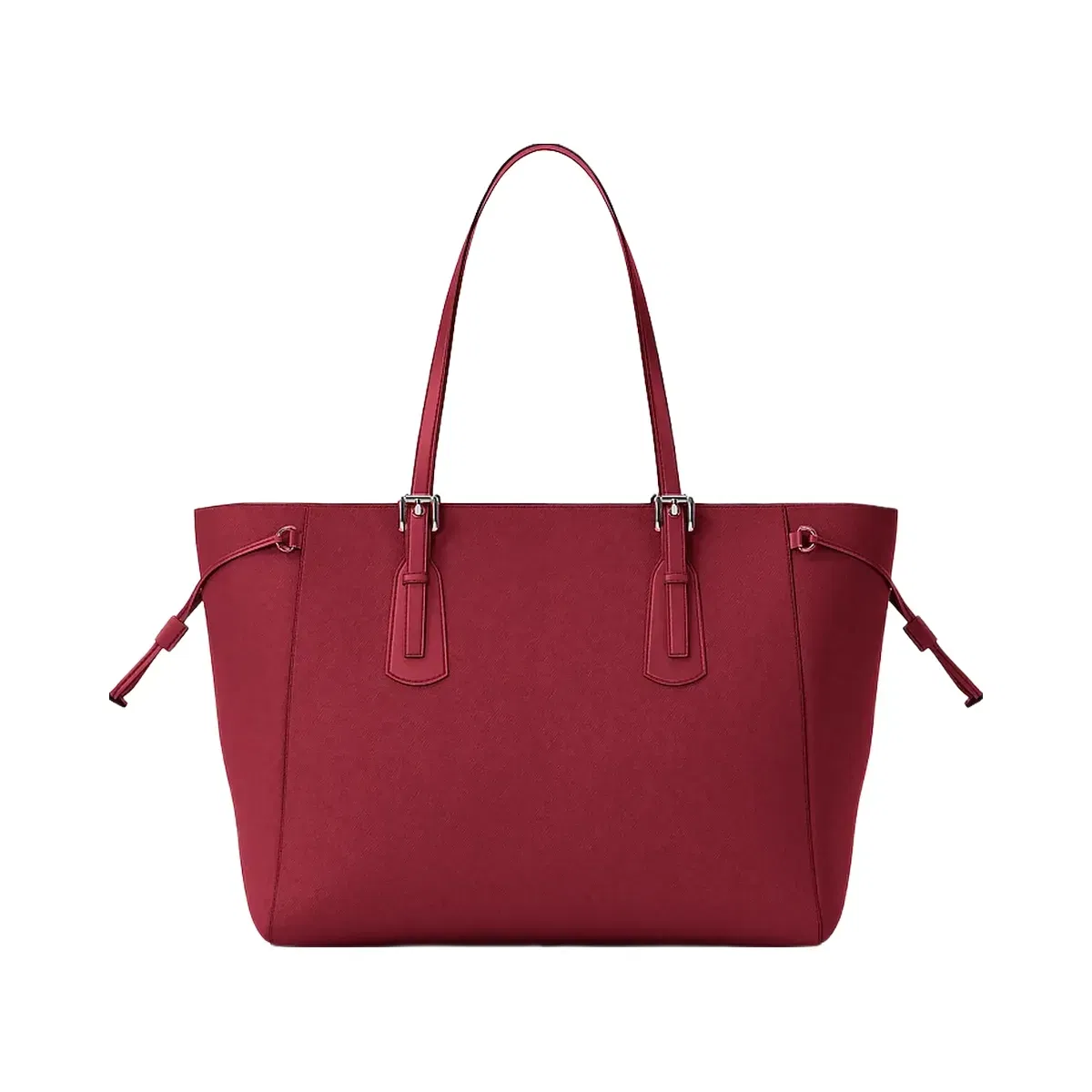 Michael Kors Voyager Large Saffiano Leather Tote Bag Maroon