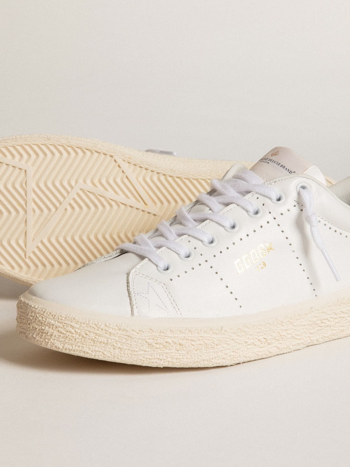 Golden Goose Womens Tennis In White Leather Womens