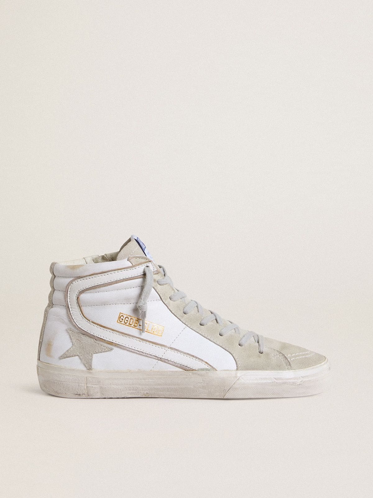 Golden Goose Mens Slide In Leather With Suede Details Mens