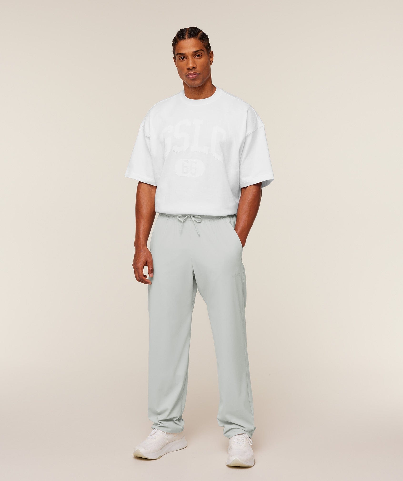 Gymshark Hybrid Joggers Light Grey
