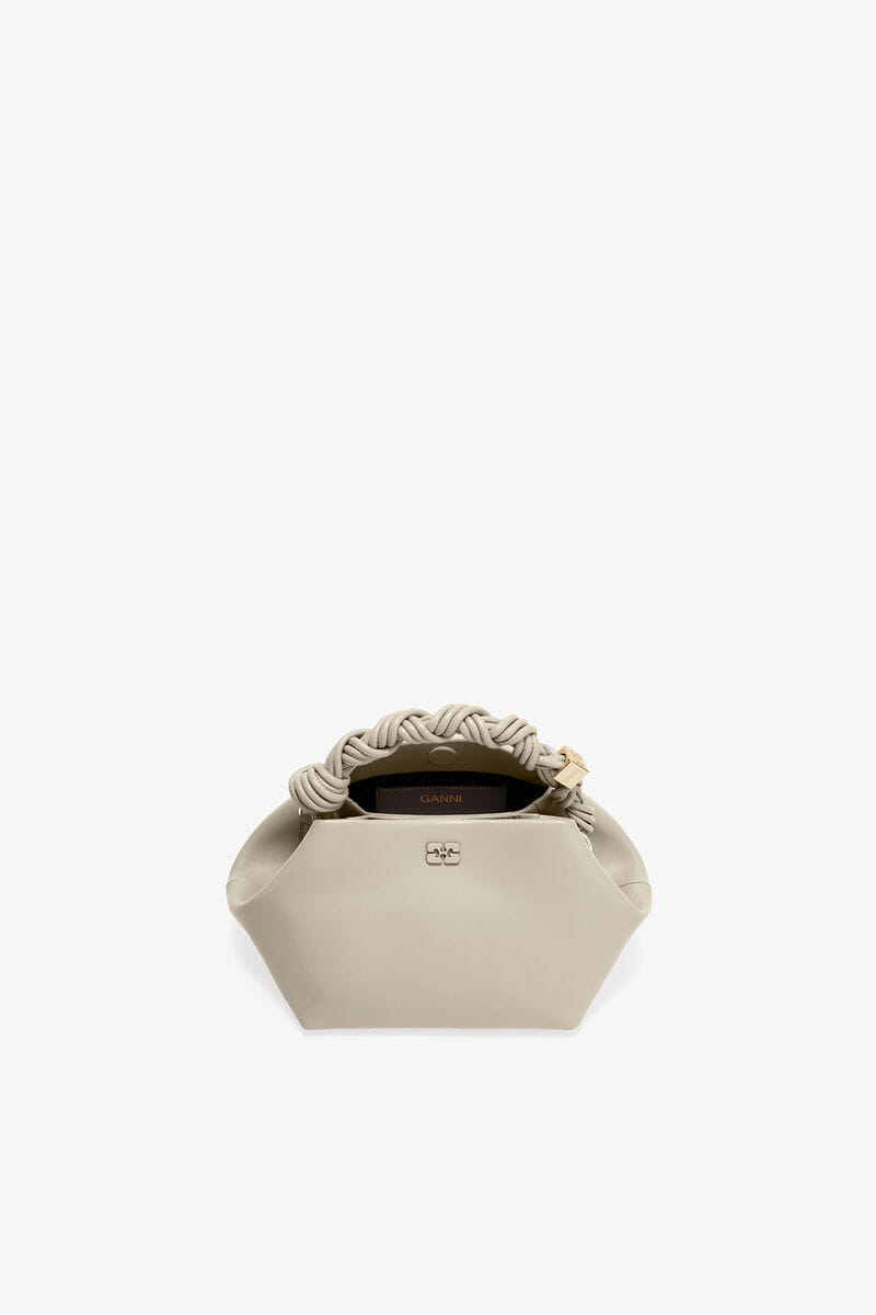 Ganni Oyster Gray Light Grey Small Bou Bag