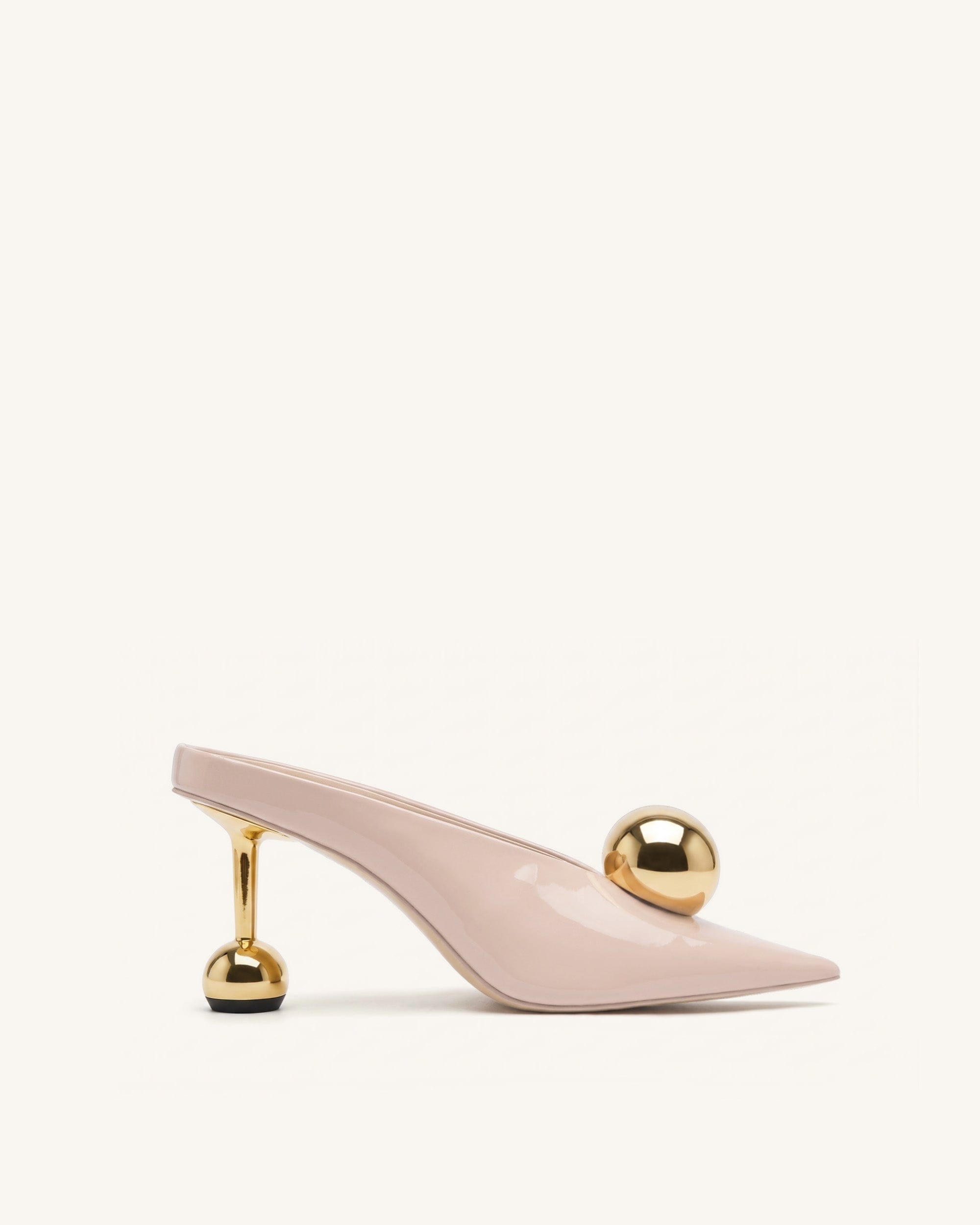 Jw Pei Sofia Angled Vamp Heel Mules Dusty Pink