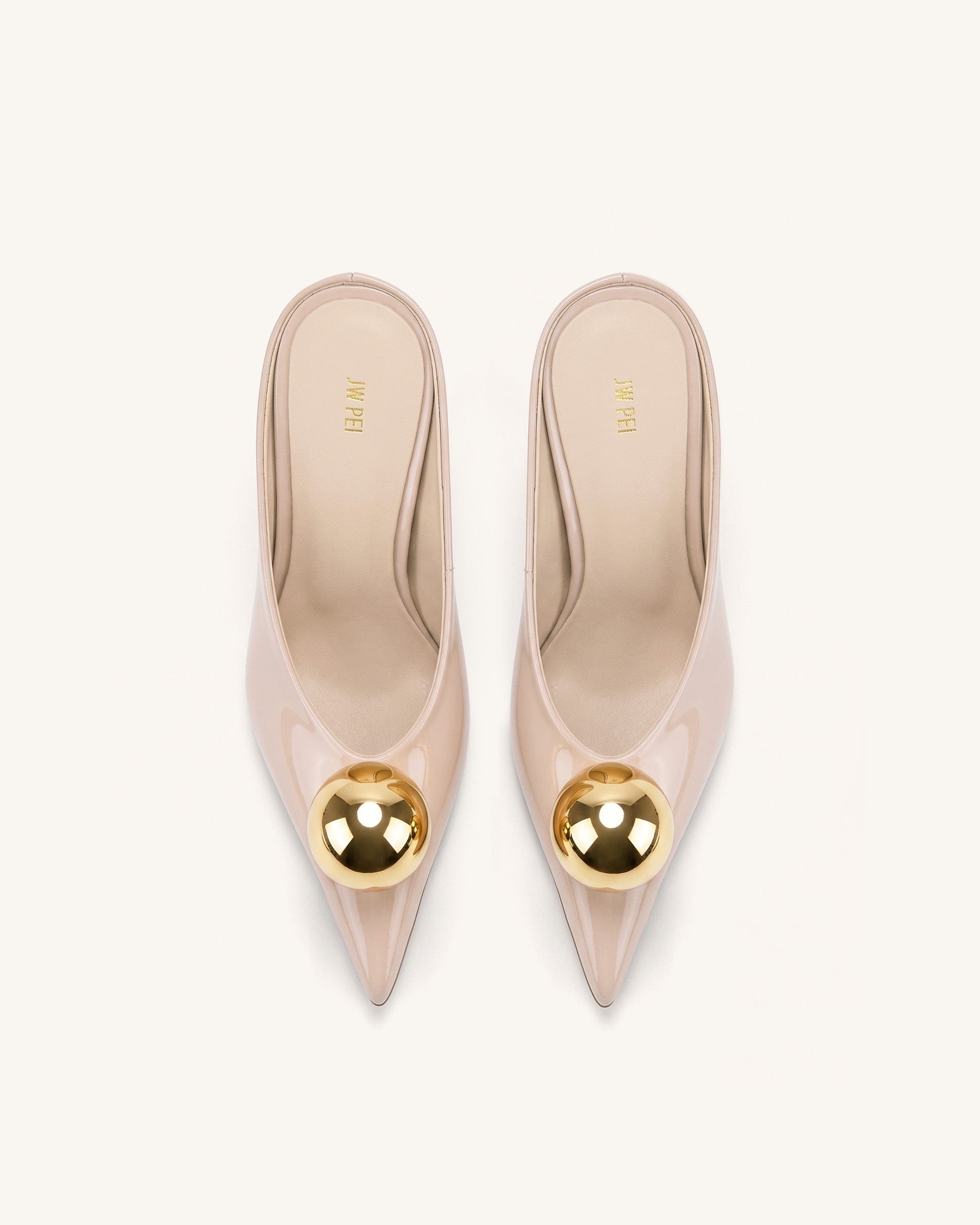 Jw Pei Sofia Angled Vamp Heel Mules Dusty Pink