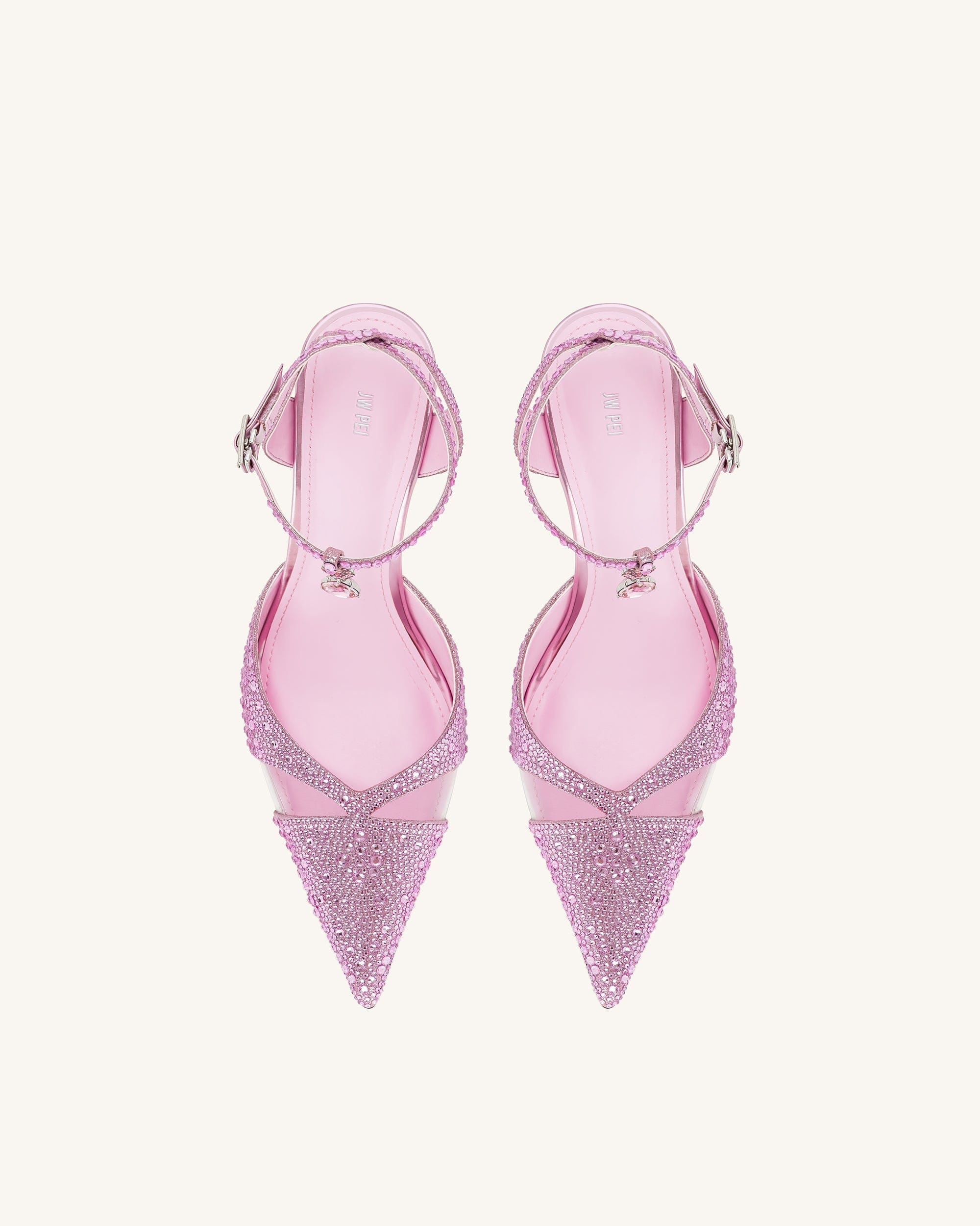 Jw Pei Haidi Artificial Crystal Pumps Pink
