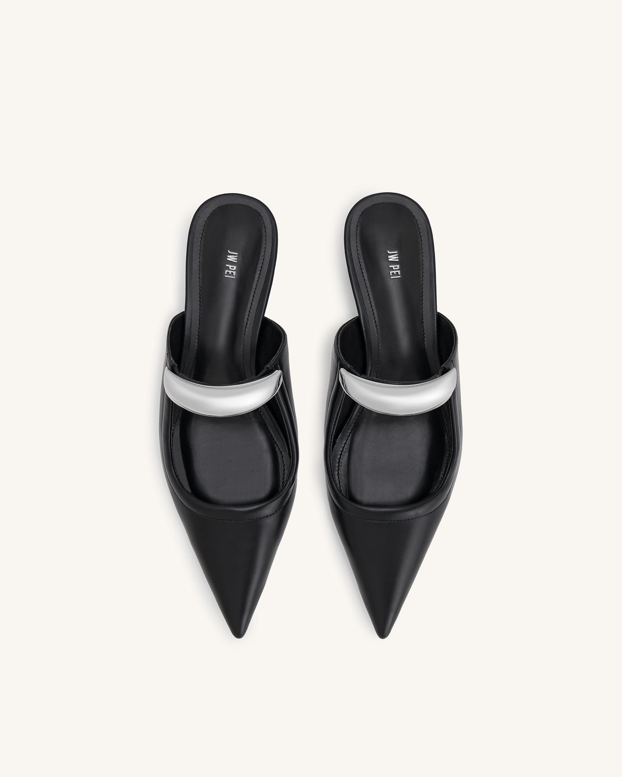 Jw Pei Helena Pierced Mules Black