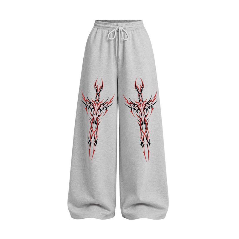 Voyd Tribal Beast Sweatpants Light Gray