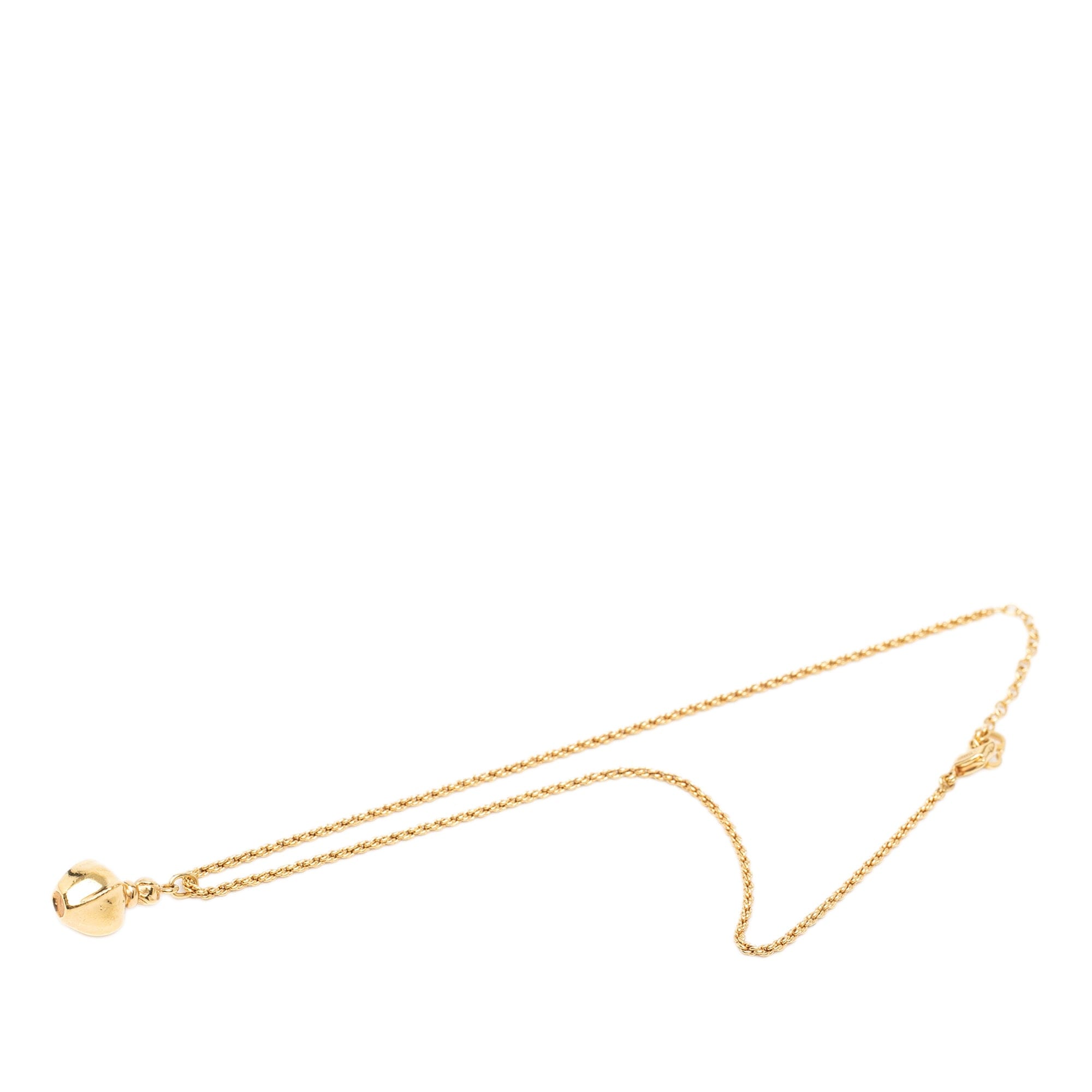 Dior Gold Plated Perfume Bottle Pendant Necklace