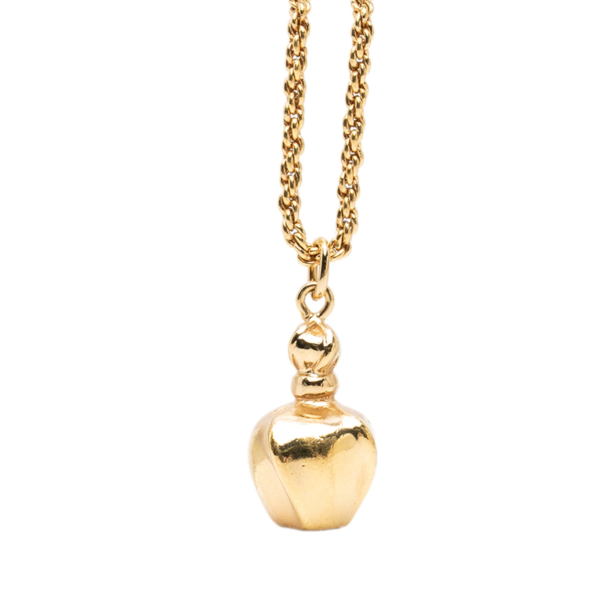 Dior Gold Plated Perfume Bottle Pendant Necklace
