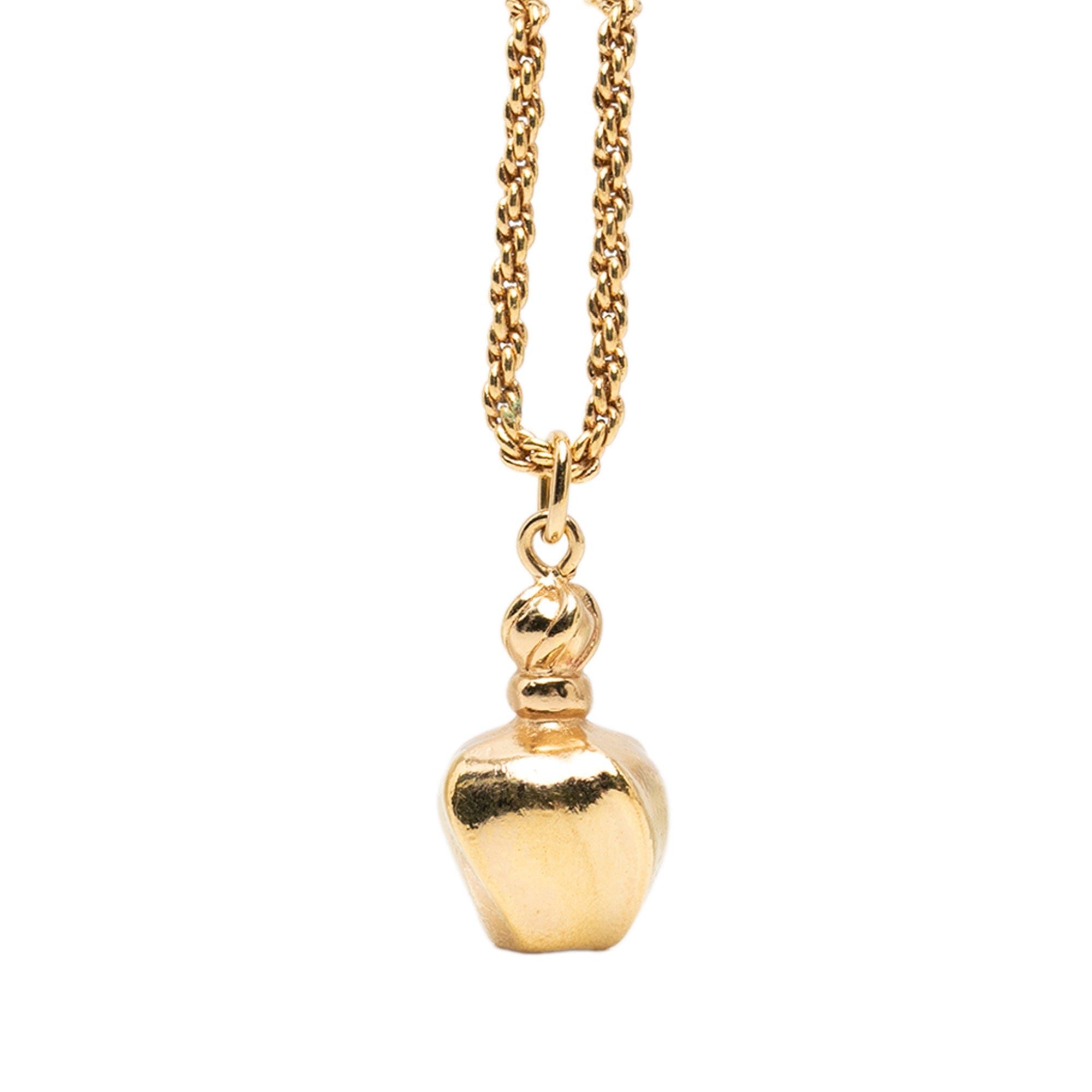 Dior Gold Plated Perfume Bottle Pendant Necklace