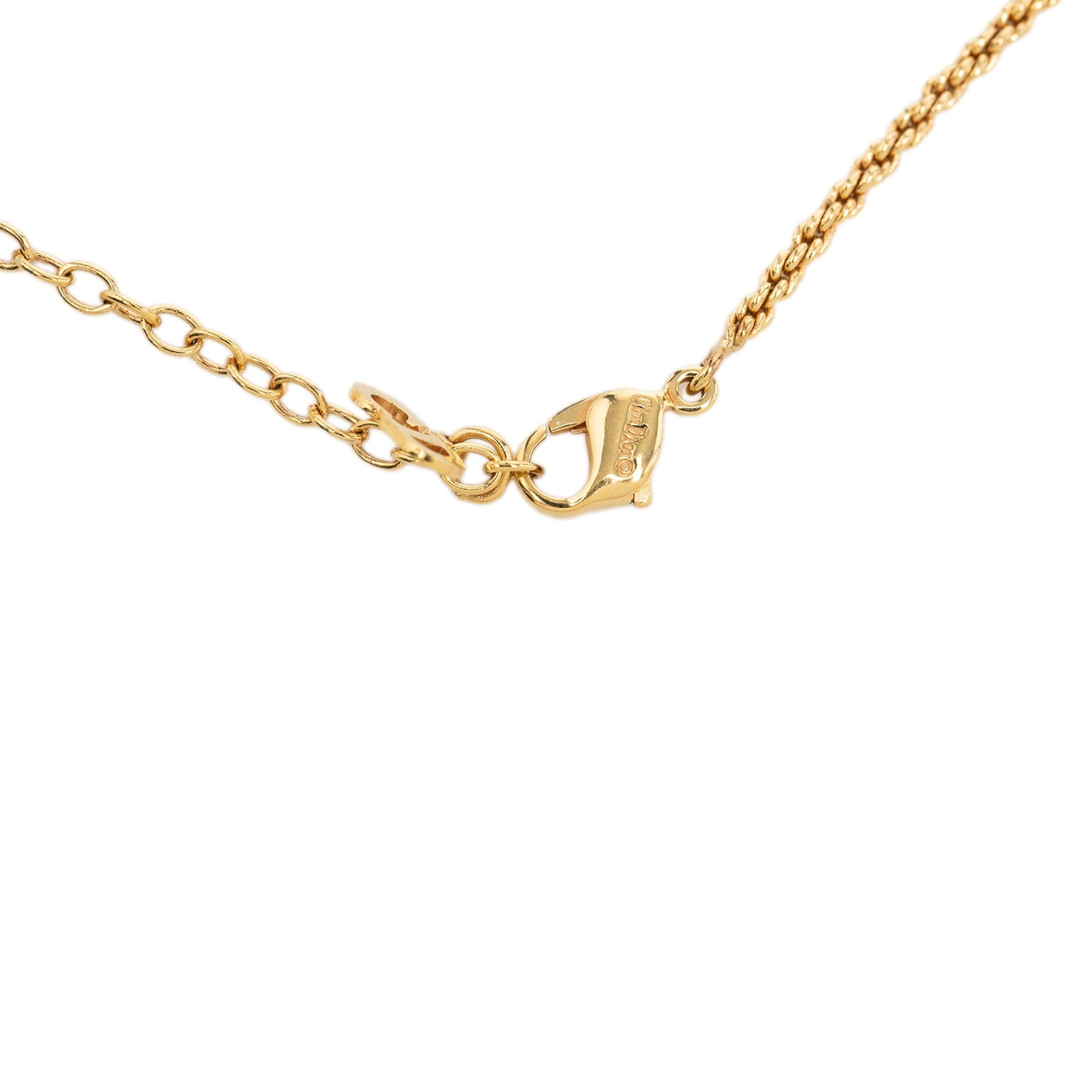 Dior Gold Plated Perfume Bottle Pendant Necklace