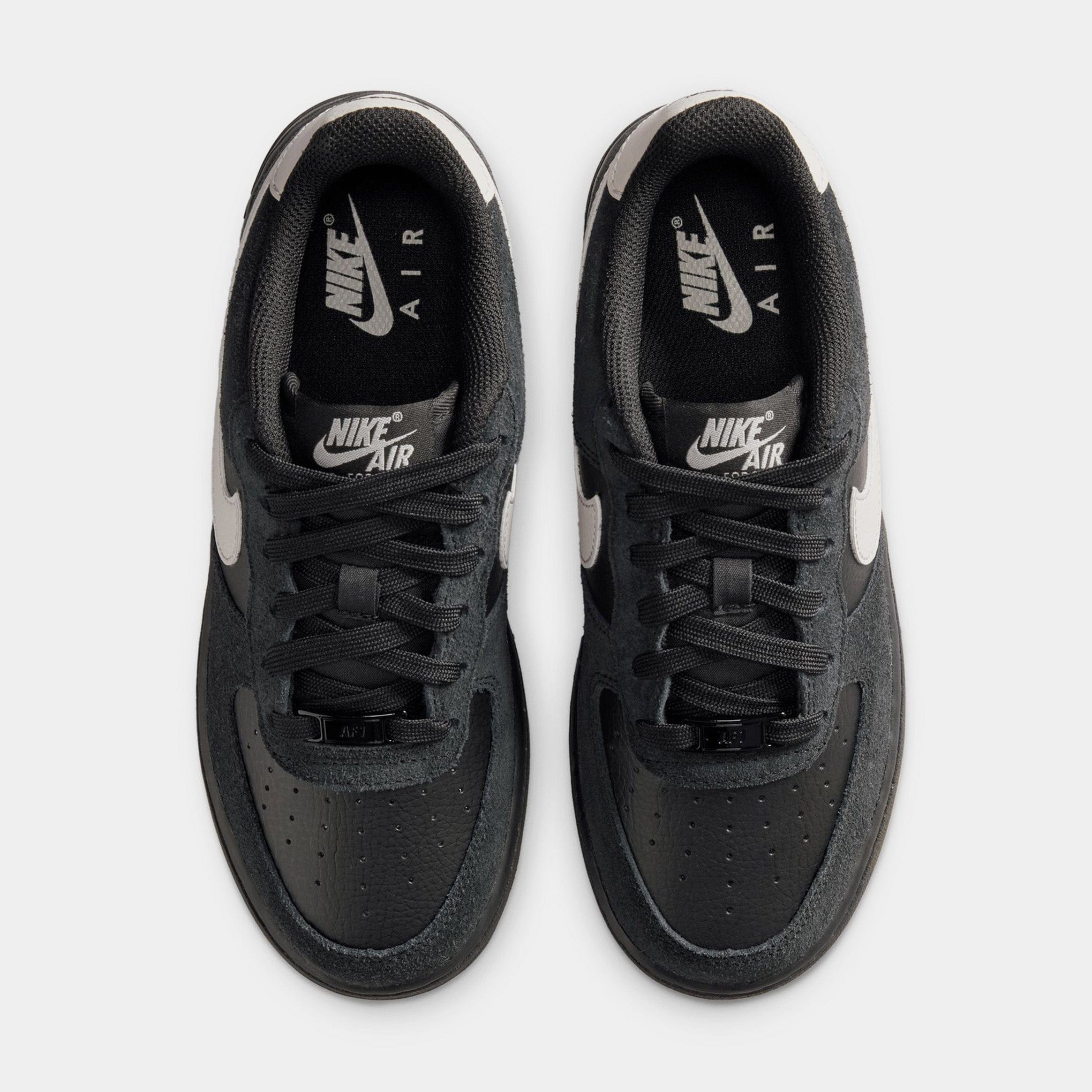 Nike Air Force 1 LV8 2 Grade School Lifestyle Shoes (Black/Light Bone)