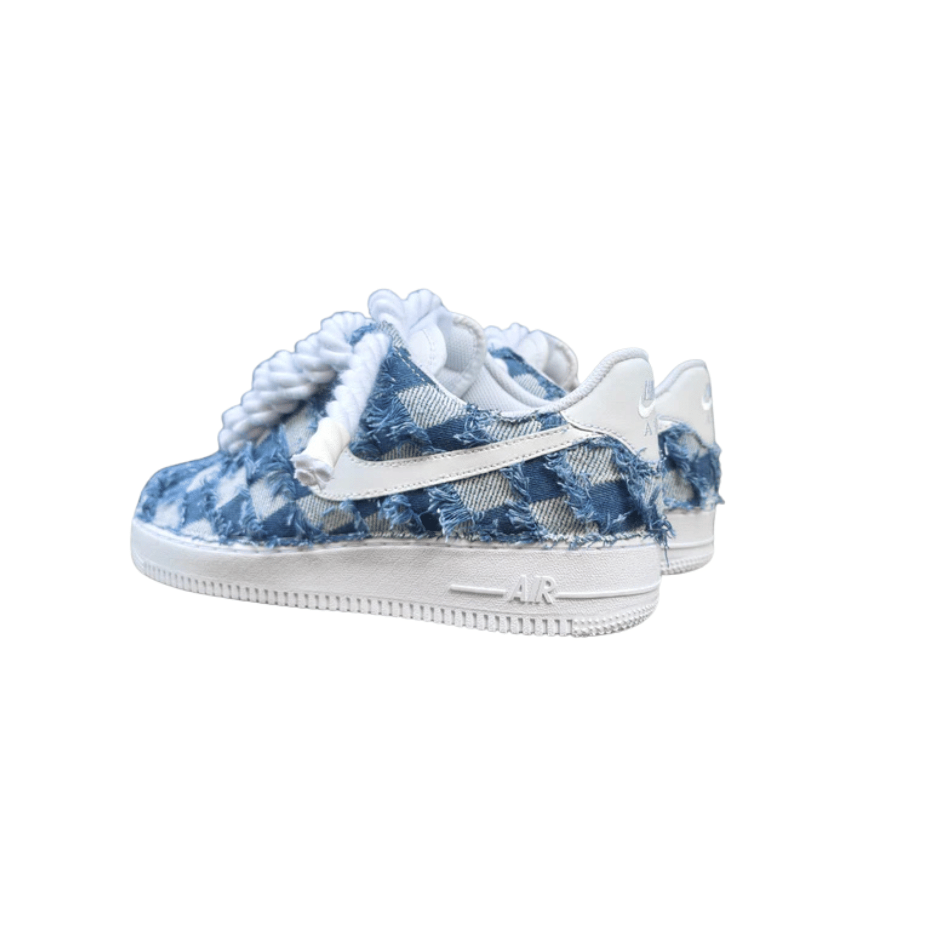 Nike Air Force 1 Rope Custom Denim Jeans Lavaggio Medio
