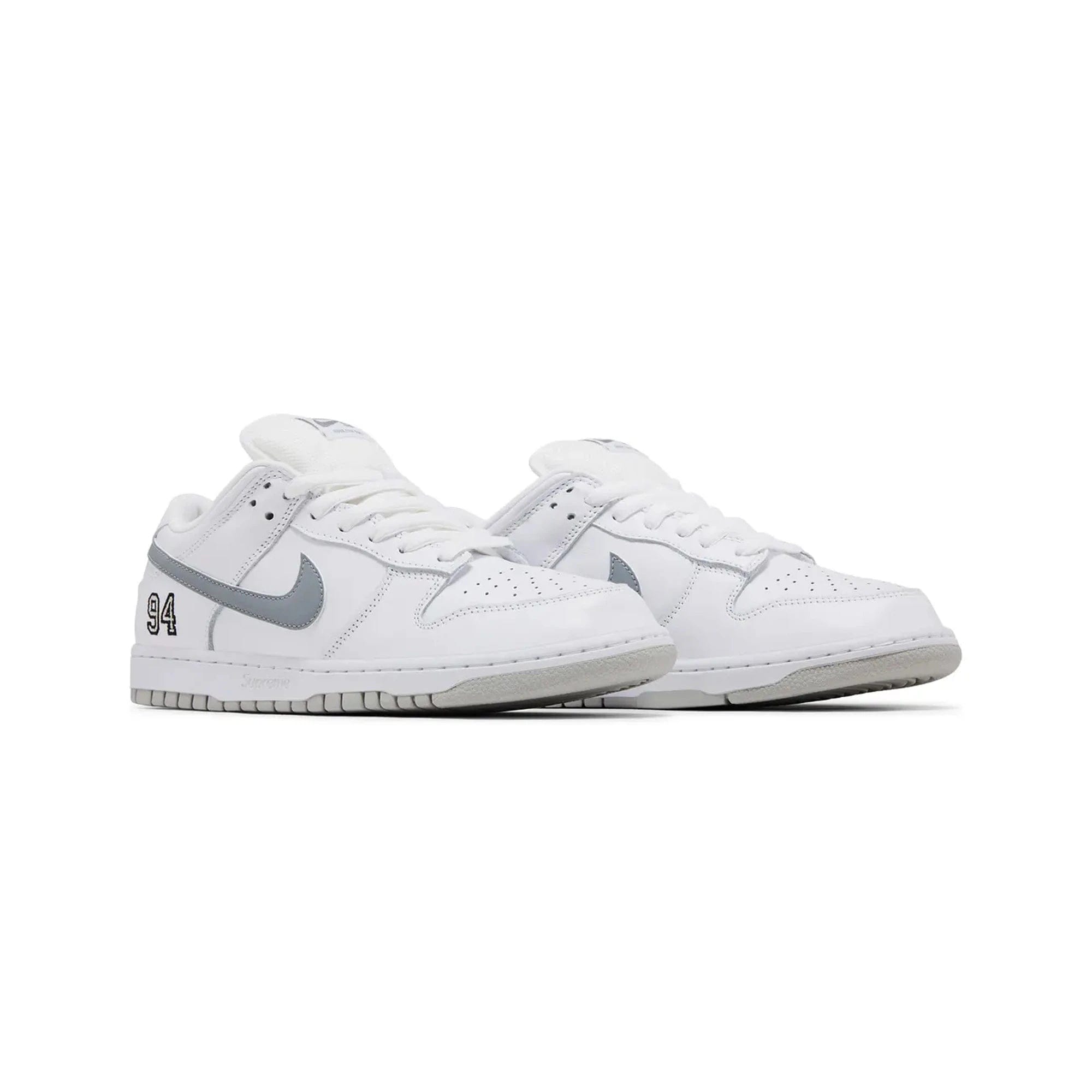 Nike SB Dunk Low Supreme 94 White Metallic Silver (2025)