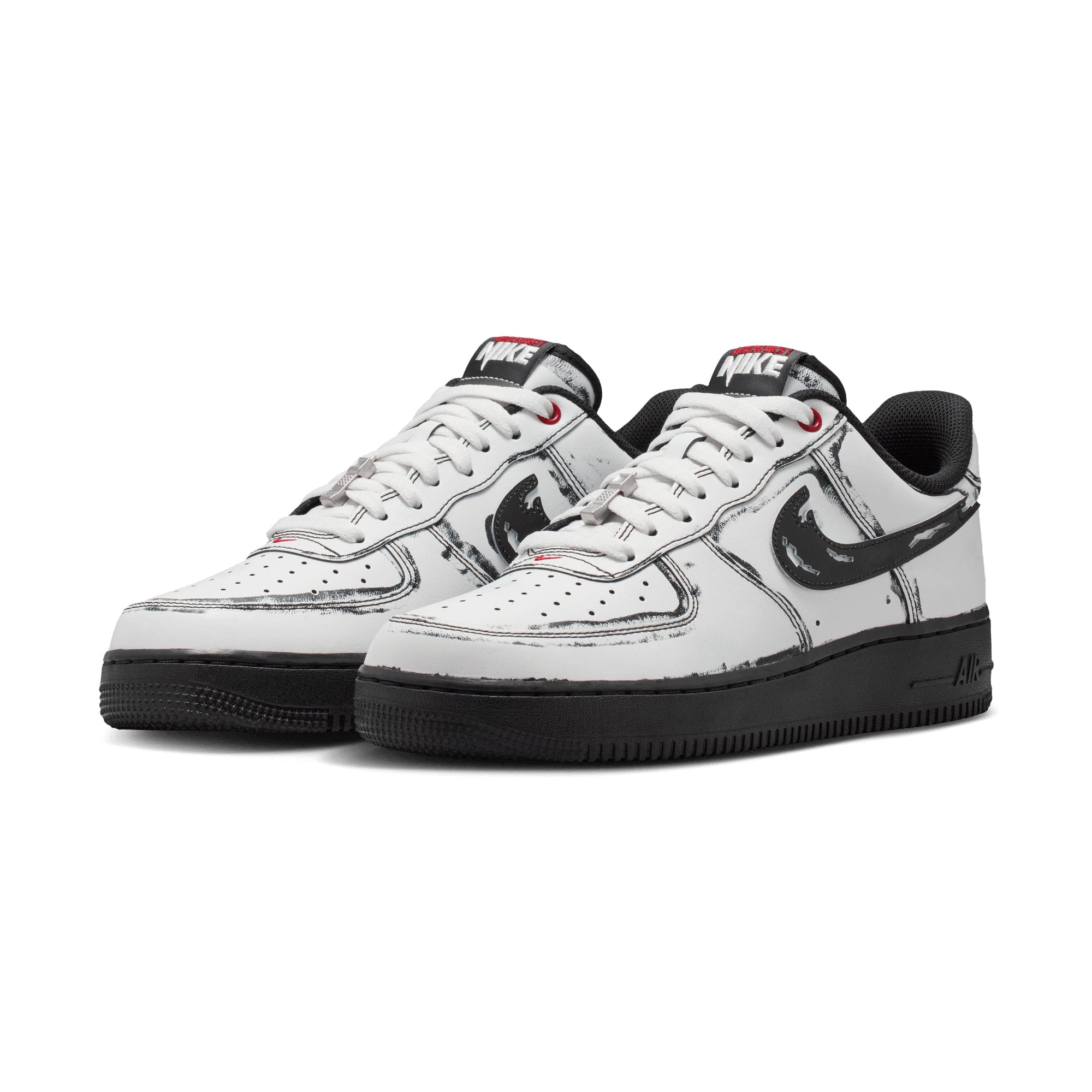 Nike Air Force 1 SUMMIT WHITE/METALLIC SILVER - BLACK IV6350 - 121